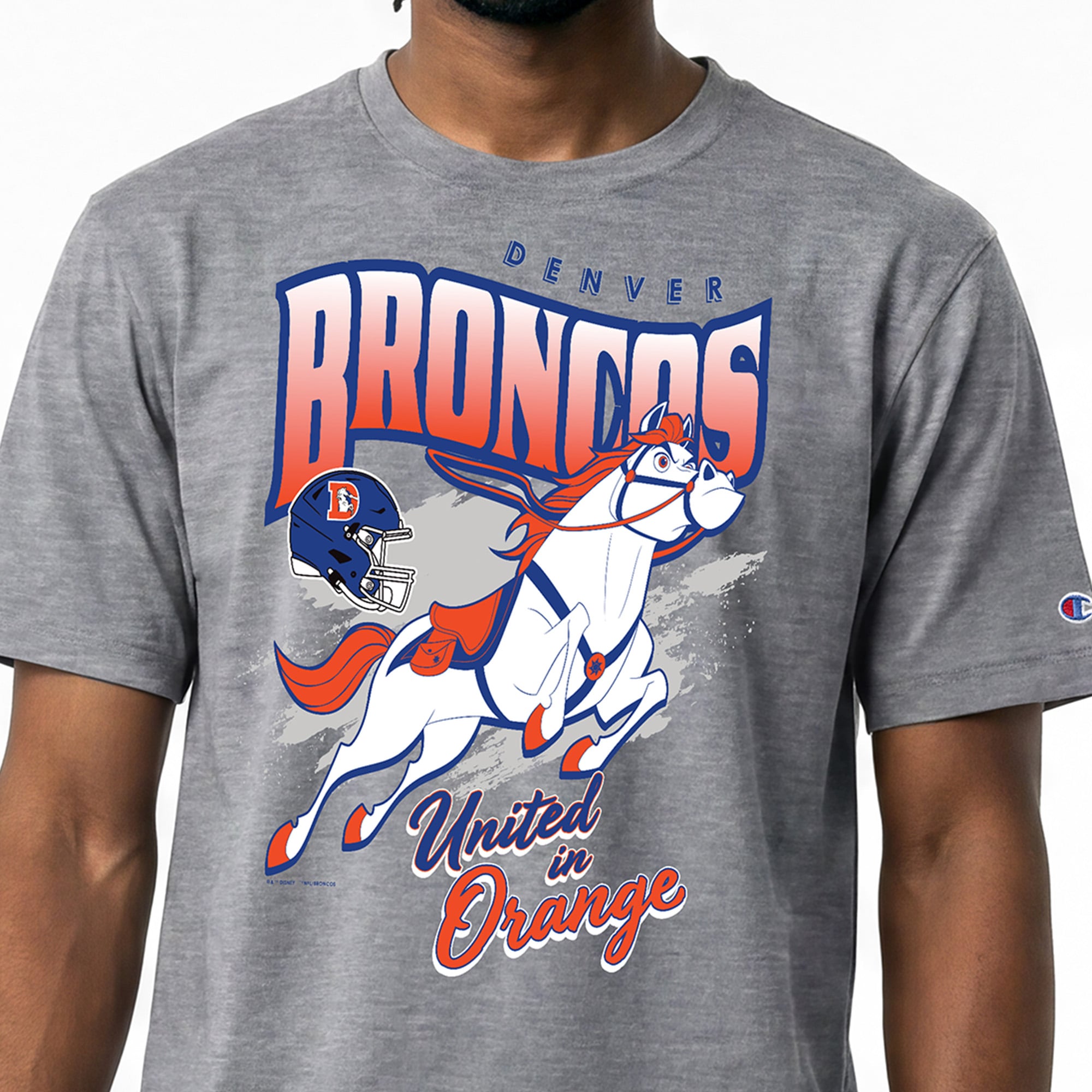 T-shirt homme Disney x Champion gris Denver Broncos Maximus All-Star