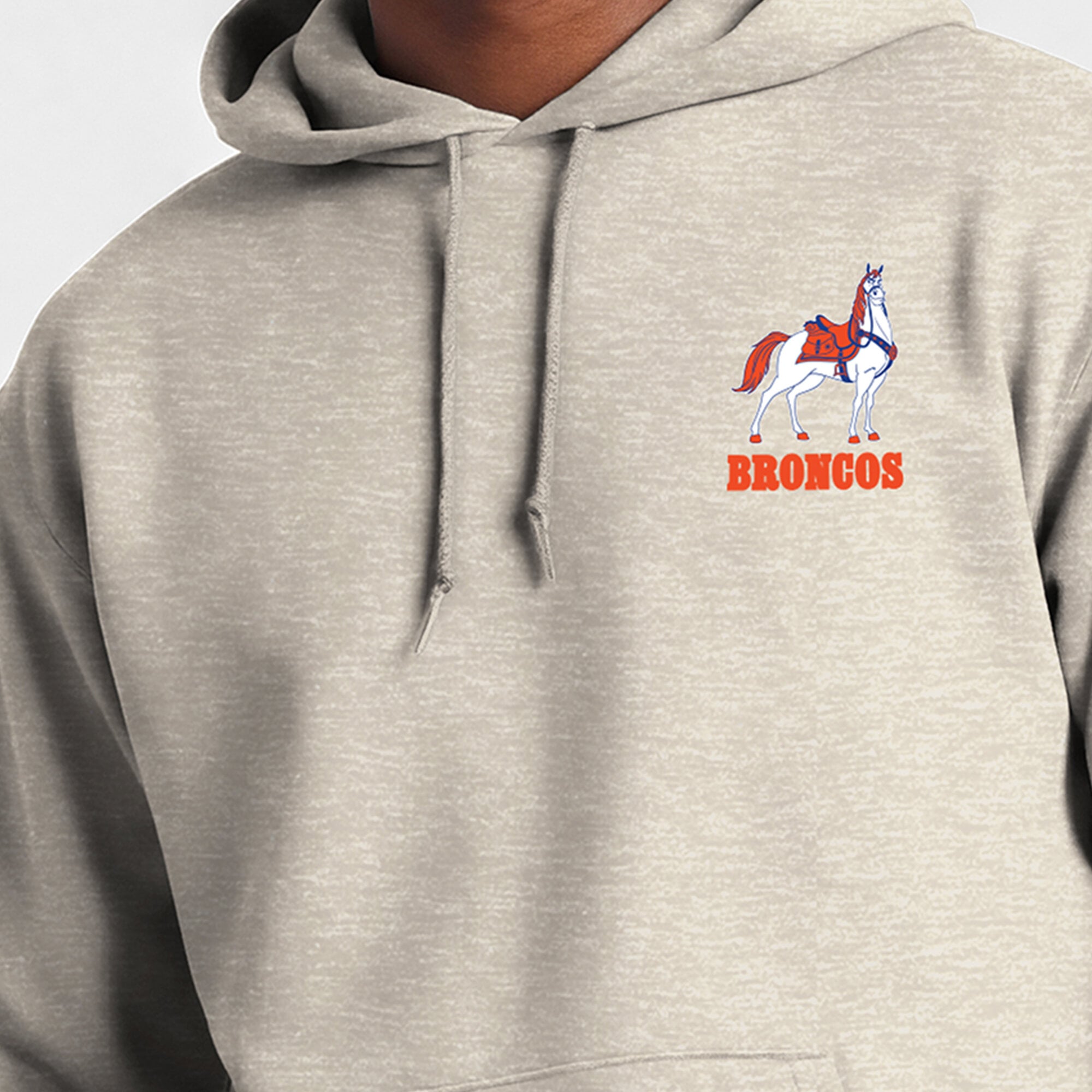 Sweat à capuche Disney x Champion couleur avoine Denver Broncos Powerblend Fullback pour homme