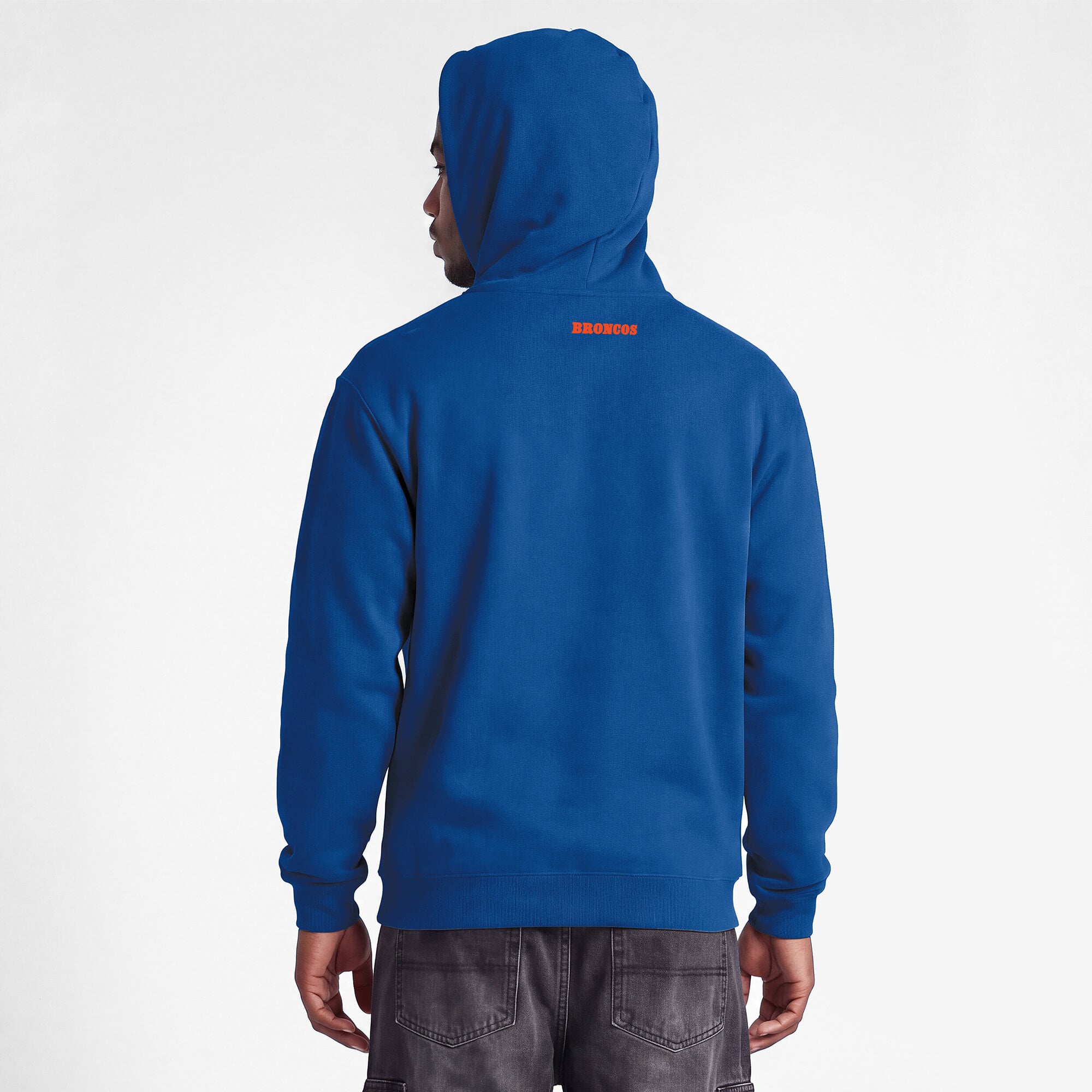 Men's Disney x Champion  Royal Denver Broncos Powerblend Full Front Sweatshirt