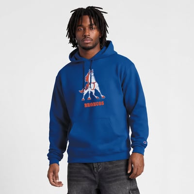  Denver Broncos Disney x Champion Powerblend Full Front Sweatshirt - Royal