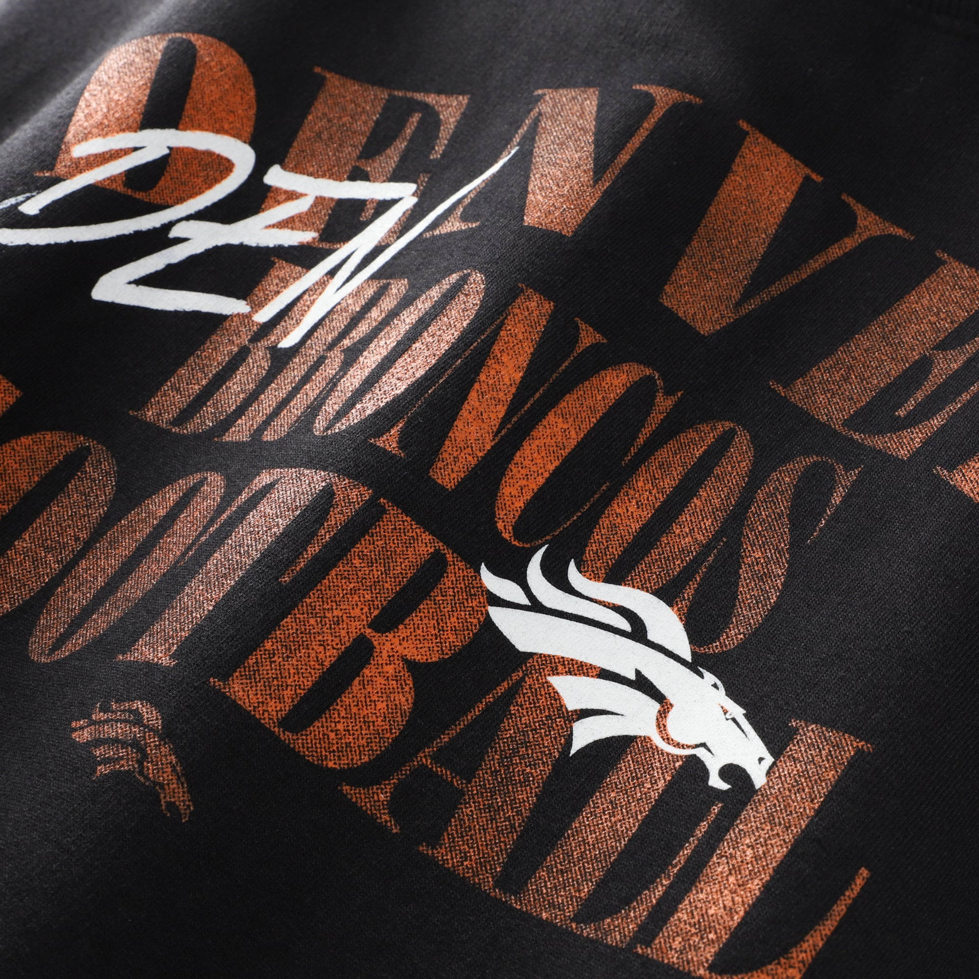 Sweat-shirt mi-temps décontracté Denver Broncos noir pour homme, grandes tailles, Fanatics
