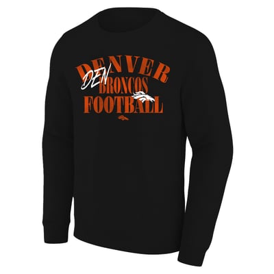 Denver Broncos Fanatics Big & Tall Relaxed Halftime Lead Washed Sweatshirt - Black