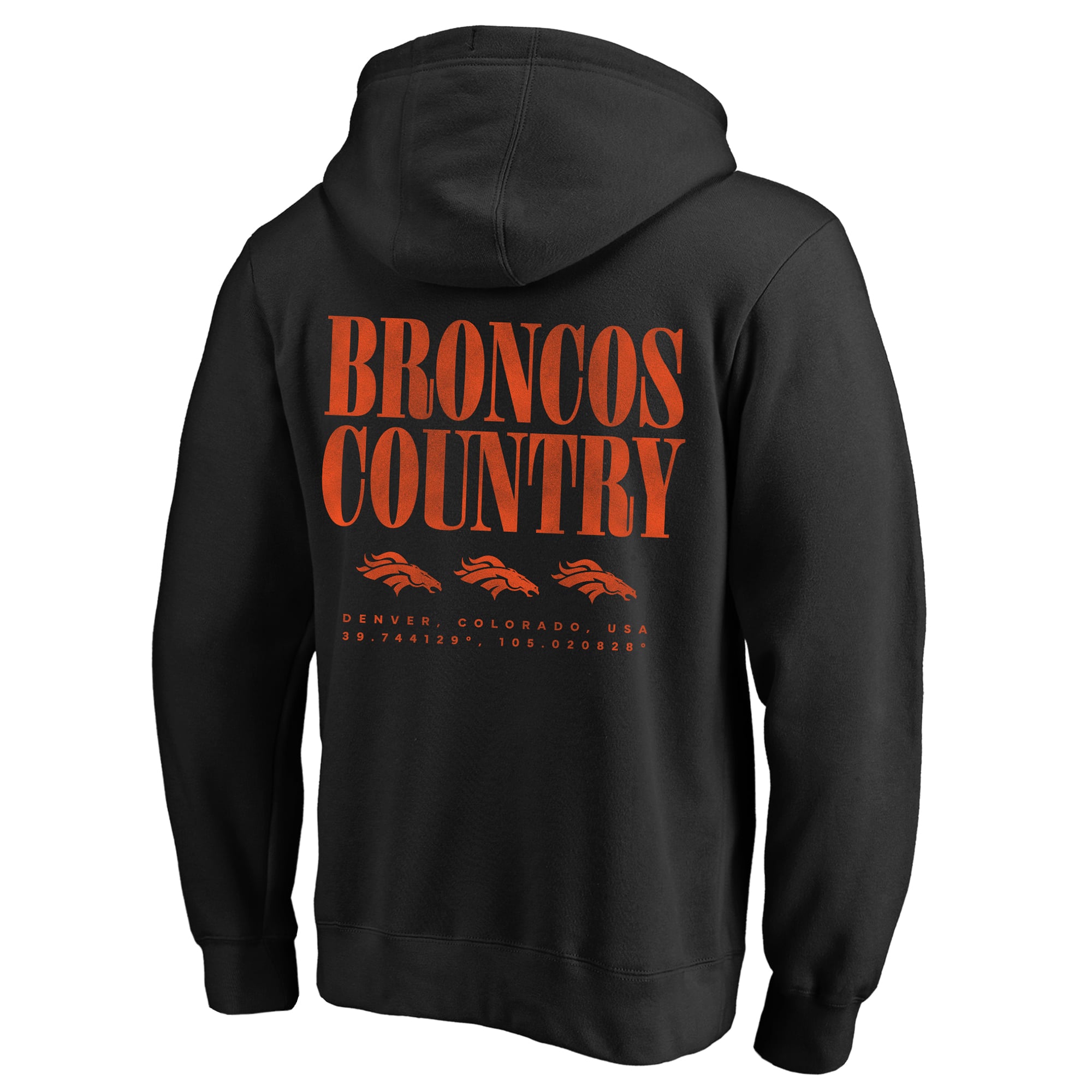 Men's Fanatics Black Denver Broncos Big & Tall Relaxed Intense Rivalry Hoodie