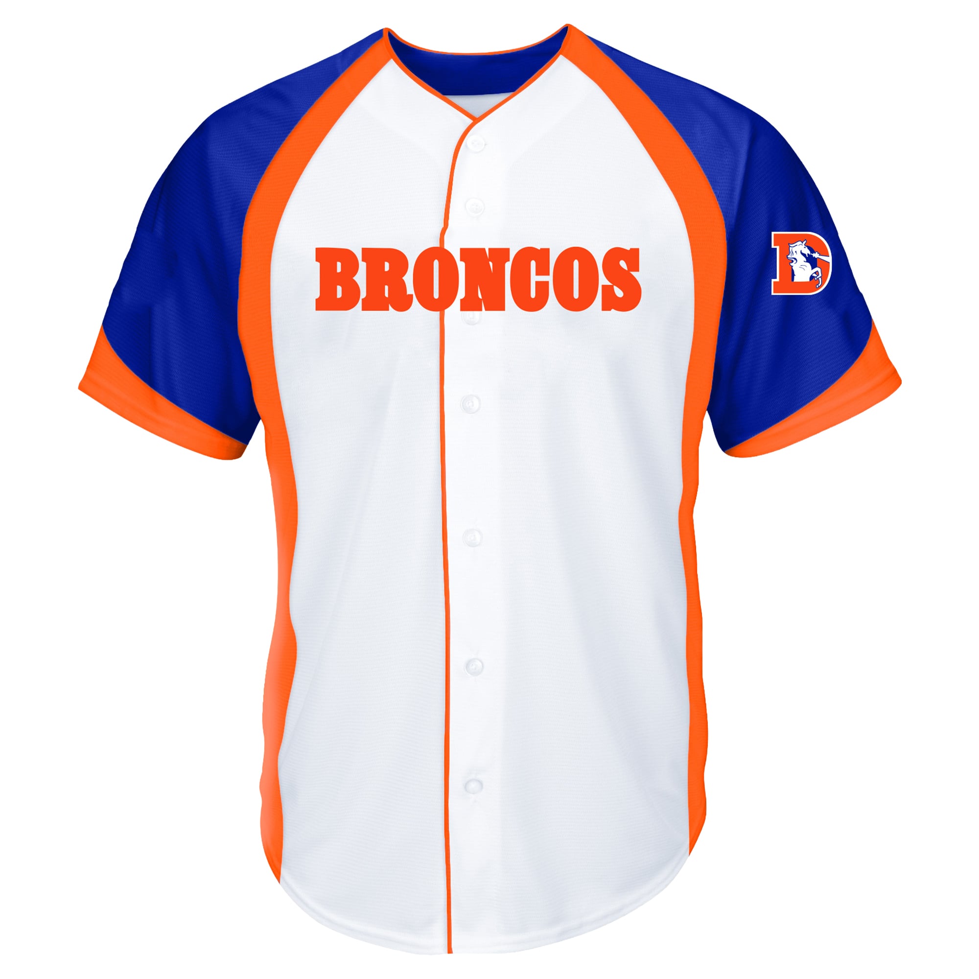 Men's Fanatics Bo Nix White Denver Broncos Big & Tall Button-Up Baseball Jersey Top