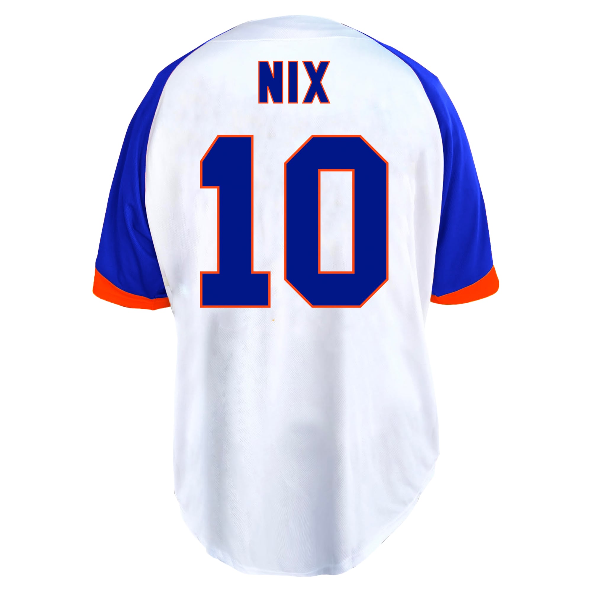 Men's Fanatics Bo Nix White Denver Broncos Big & Tall Button-Up Baseball Jersey Top