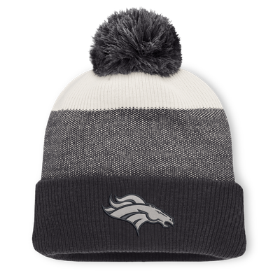 Denver Broncos Fanatics Cuffed Knit Hat with Pom - Charcoal/Gray