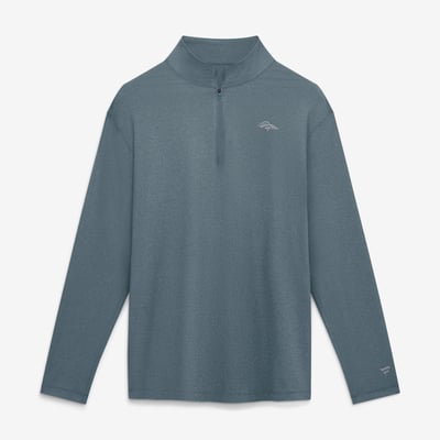 Denver Broncos Fanatics Clutch Quarter-Zip Pullover - Gray