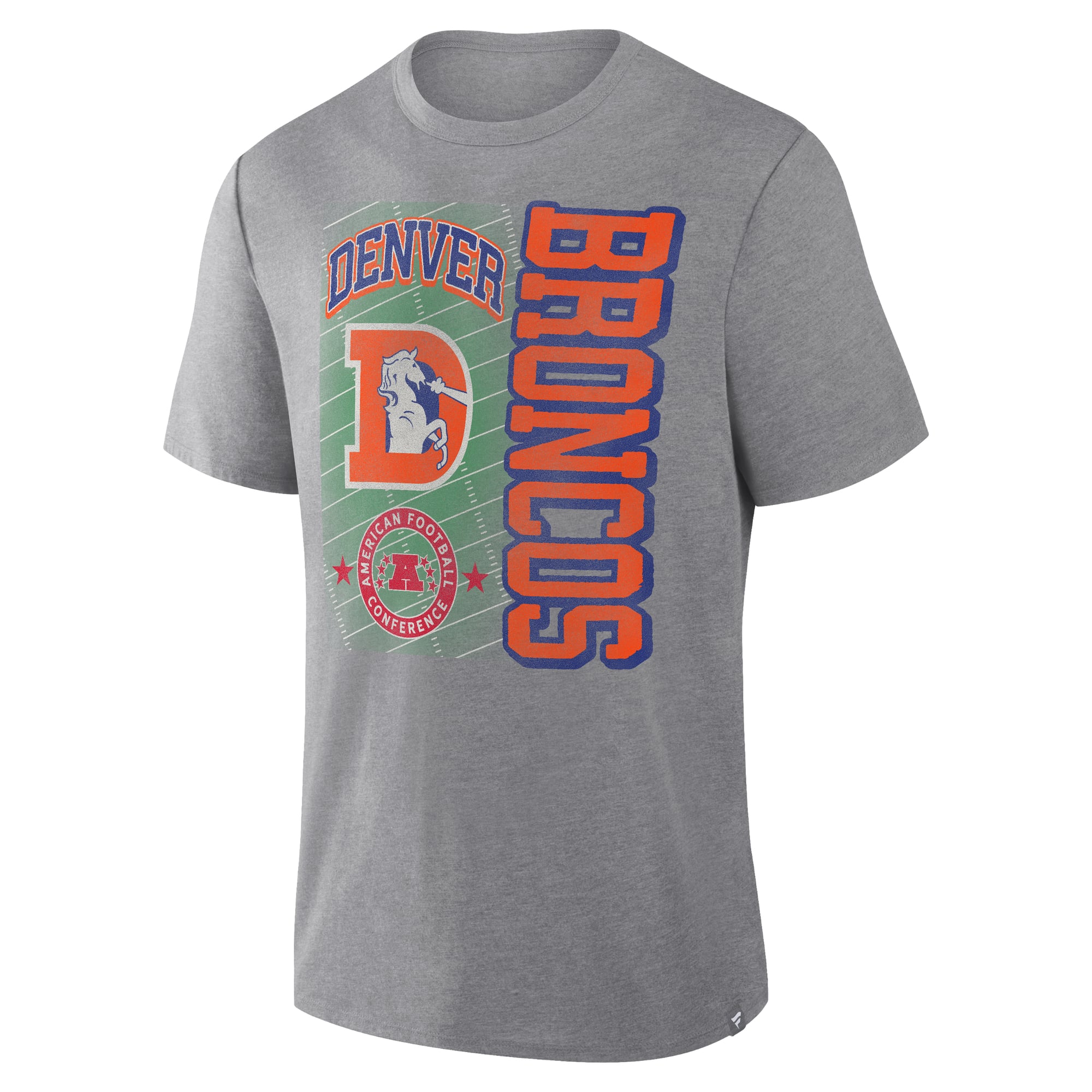 T-shirt Fanatics Heather Gray Denver Broncos Tribute Direct Handoff Tri-Blend pour homme