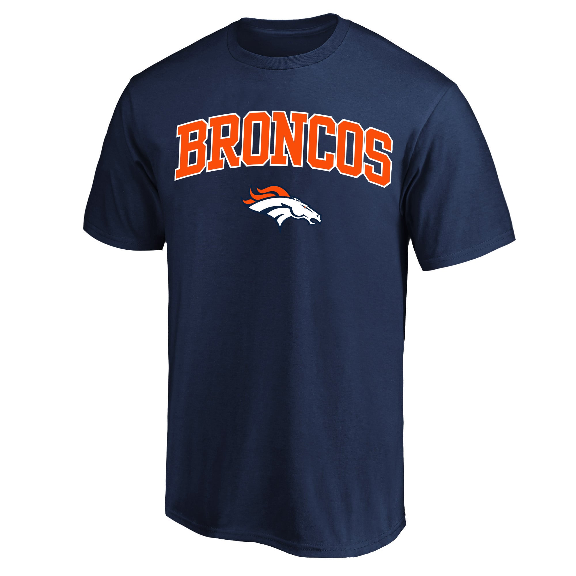 T-shirt Fanatics Navy Denver Broncos pour homme, grandes tailles, logo en forme d'arche