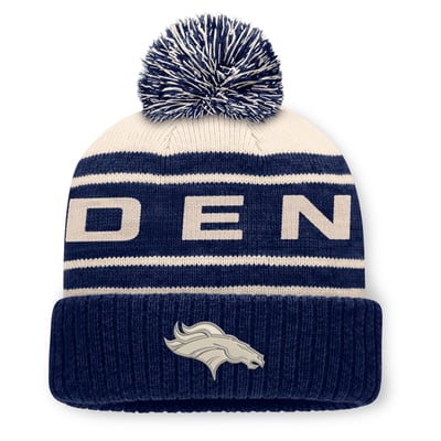 Denver Broncos Fanatics Men's Cuffed Knit Hat with Pom - Navy