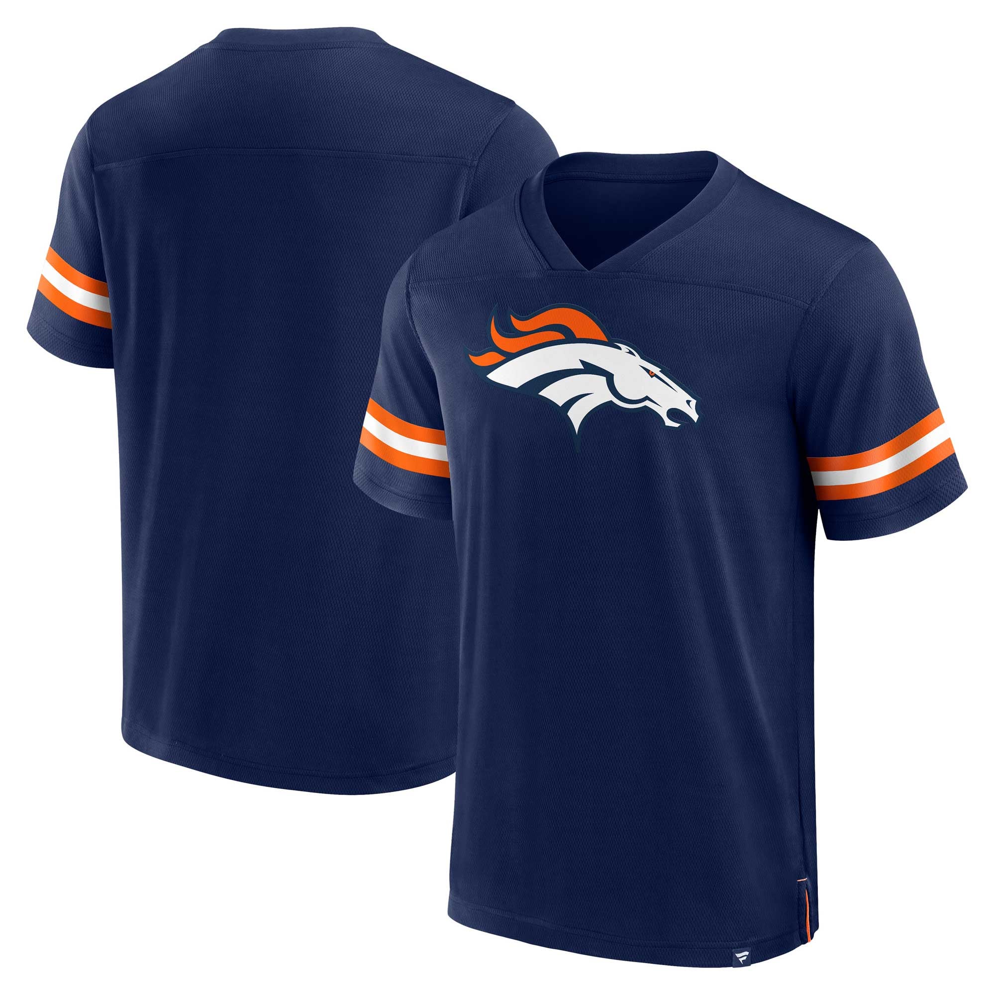 T-shirt à col en V Fanatics Navy Denver Broncos pour homme