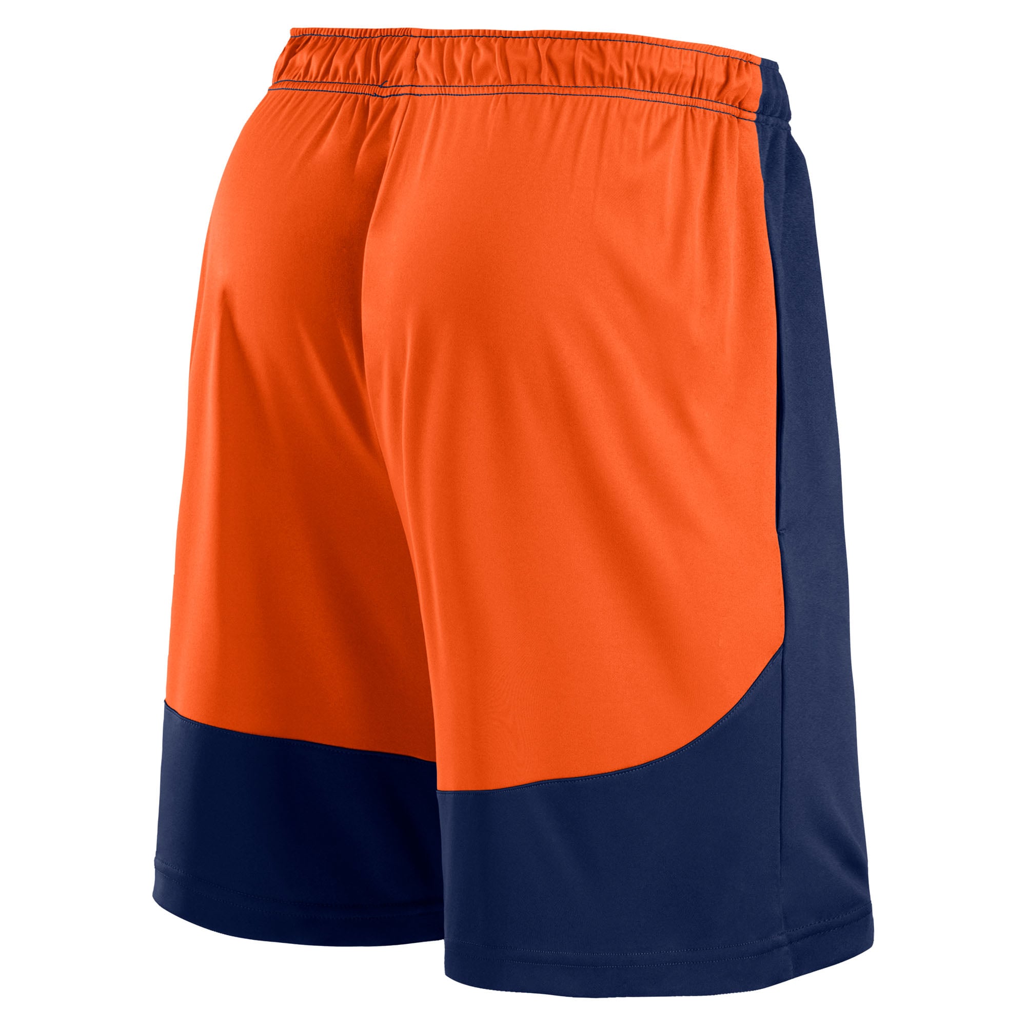 Short de lancement Fanatics bleu marine/orange pour homme des Denver Broncos