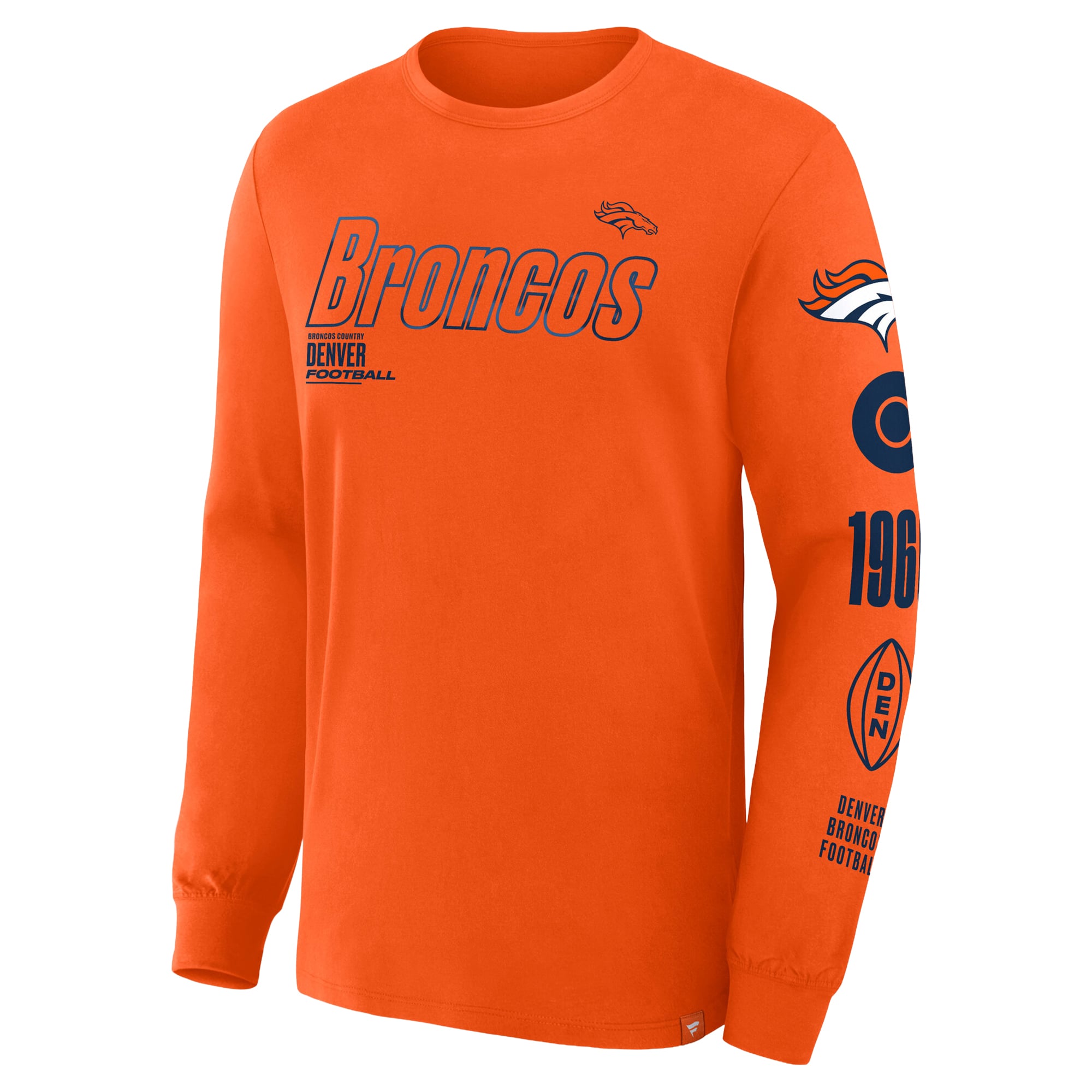 Men's Fanatics Orange Denver Broncos Big & Tall Checkdown Pass T-Shirt