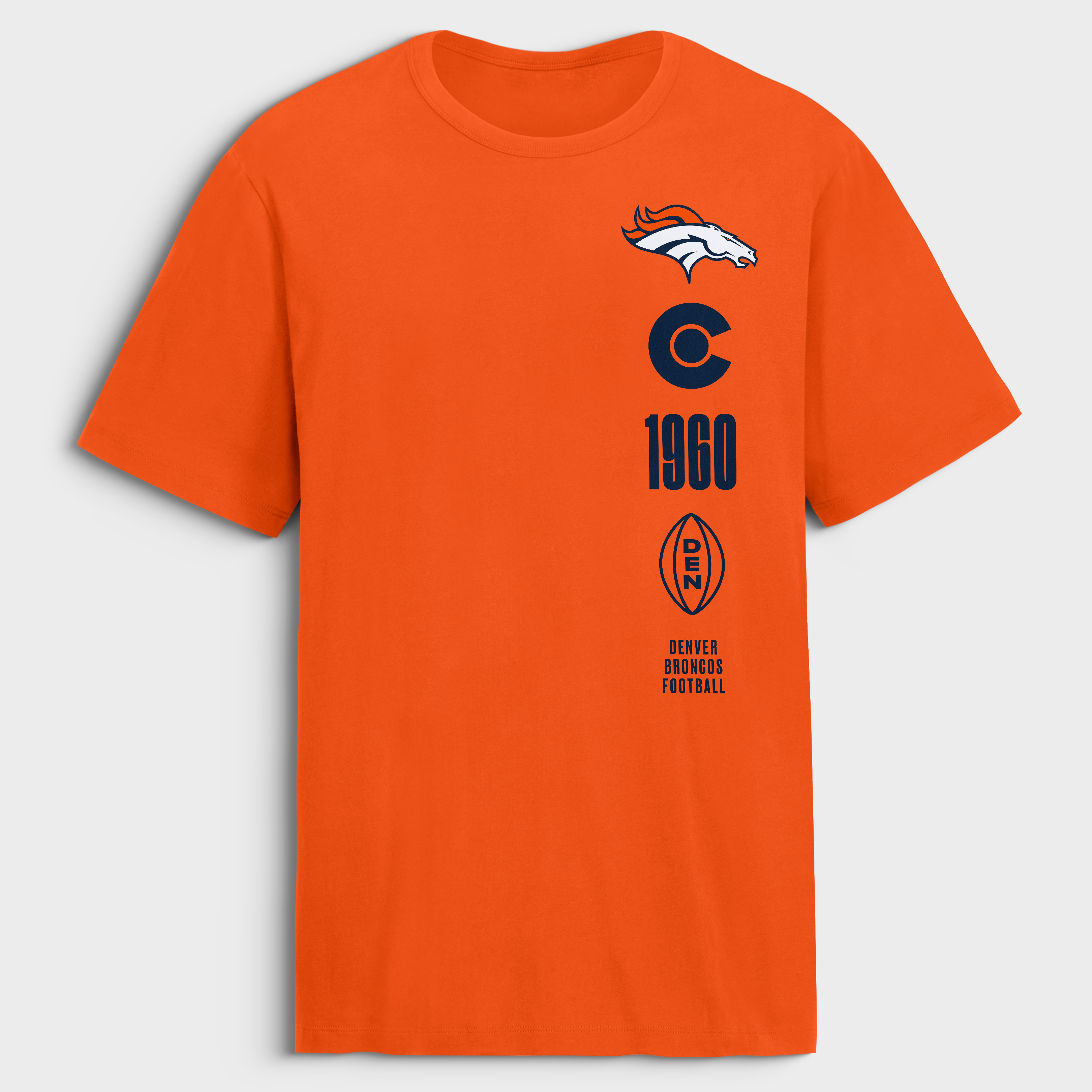 T-shirt en coton orange Fanatics Denver Broncos Breaking Tackles Legacy pour homme