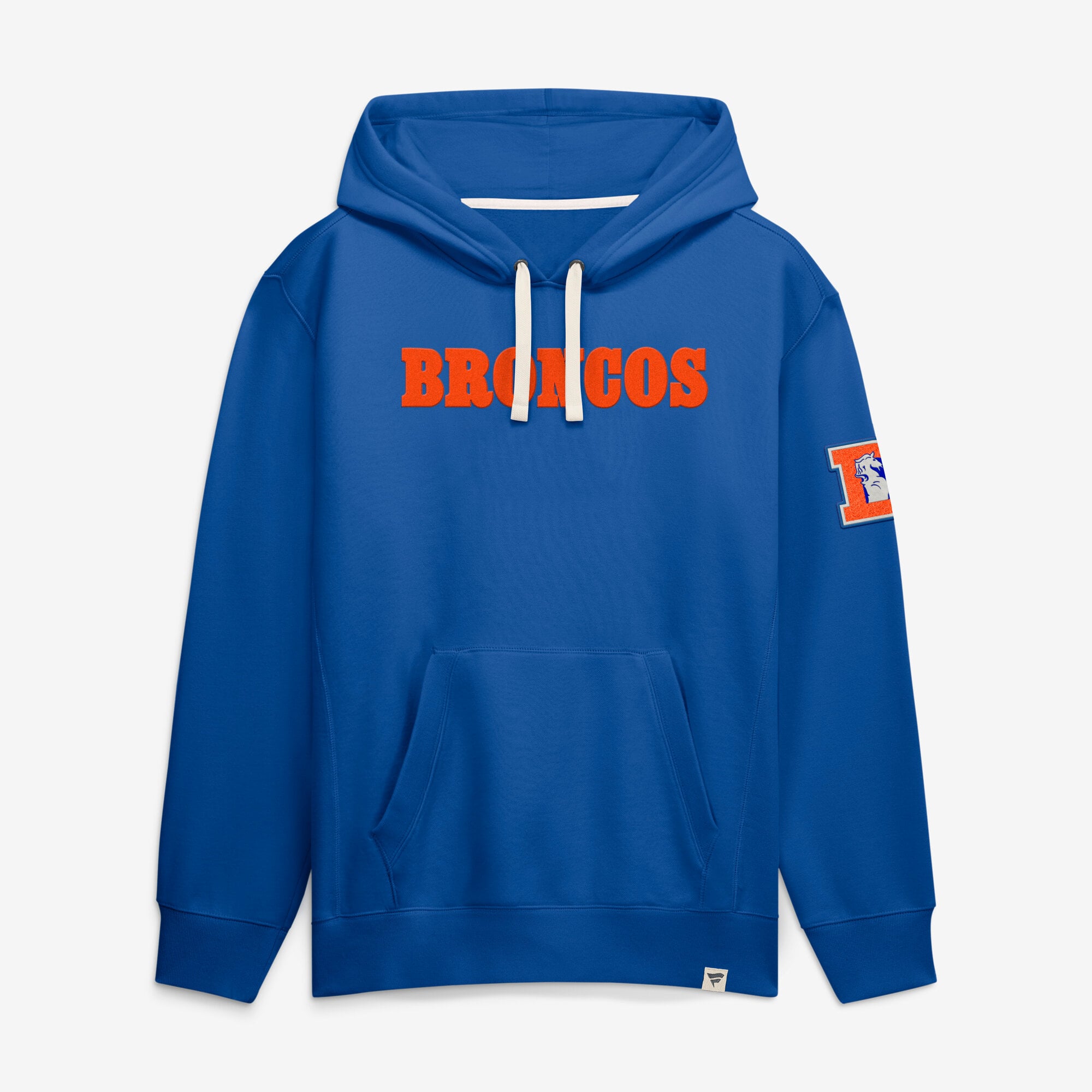 Men's Fanatics Royal Denver Broncos New Horizons Heritage Pullover Hoodie