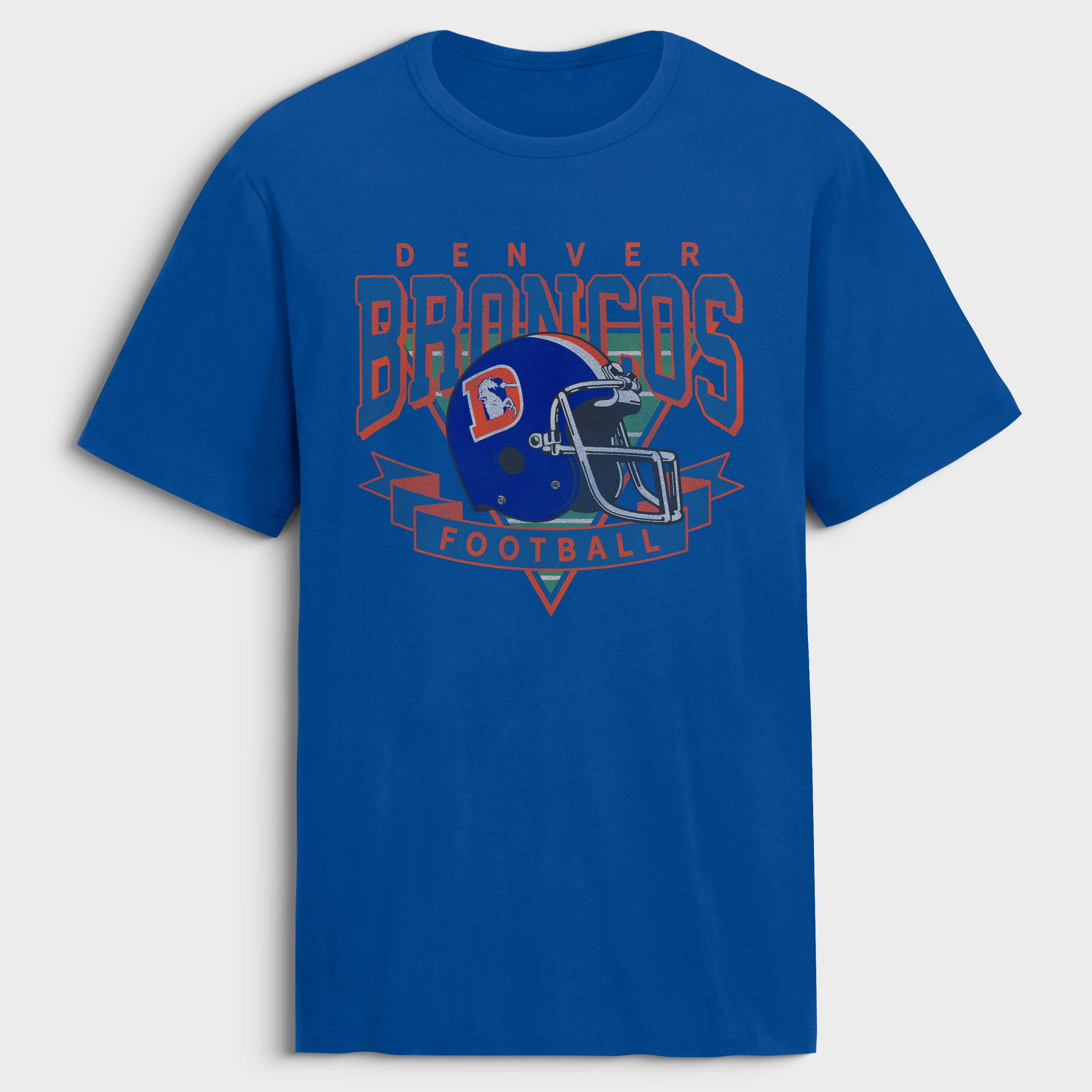 Men's Fanatics Royal Denver Broncos Old Fashion Rushing Legacy Cotton T-Shirt