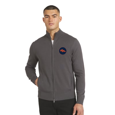 Denver Broncos J. Palmer All-Season Full-Zip Sweater - Charcoal