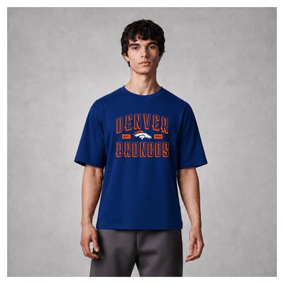 Denver Broncos Levelwear Luxe Moment Stronghold Knit T-Shirt - Blue