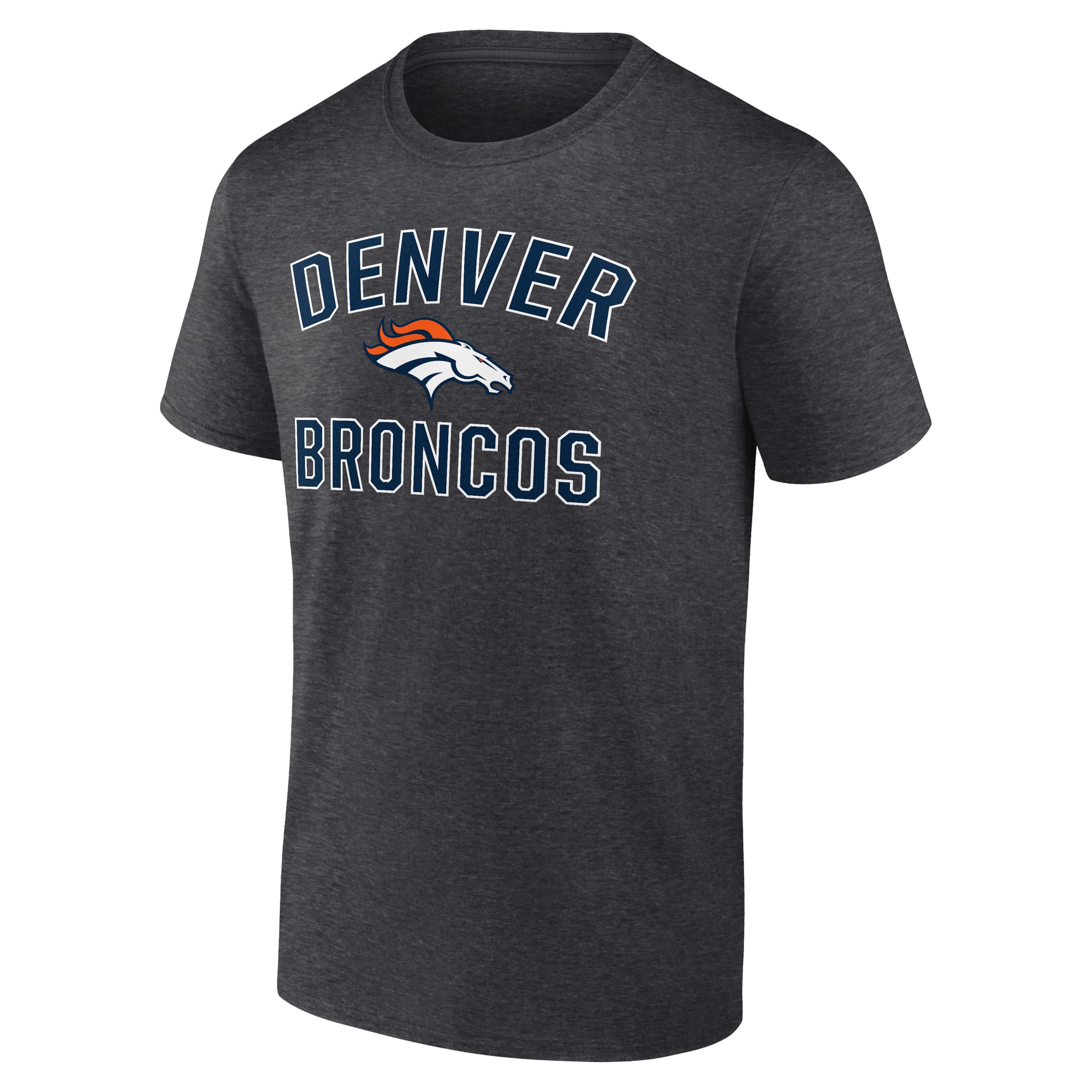 T-shirt homme Denver Broncos bleu marine en coton avec logo et arche de la victoire