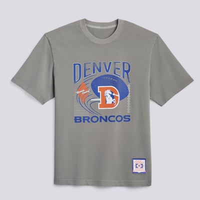 Denver Broncos lululemon Heavyweight Cotton T-Shirt - Dilute Wash Pavement Grey