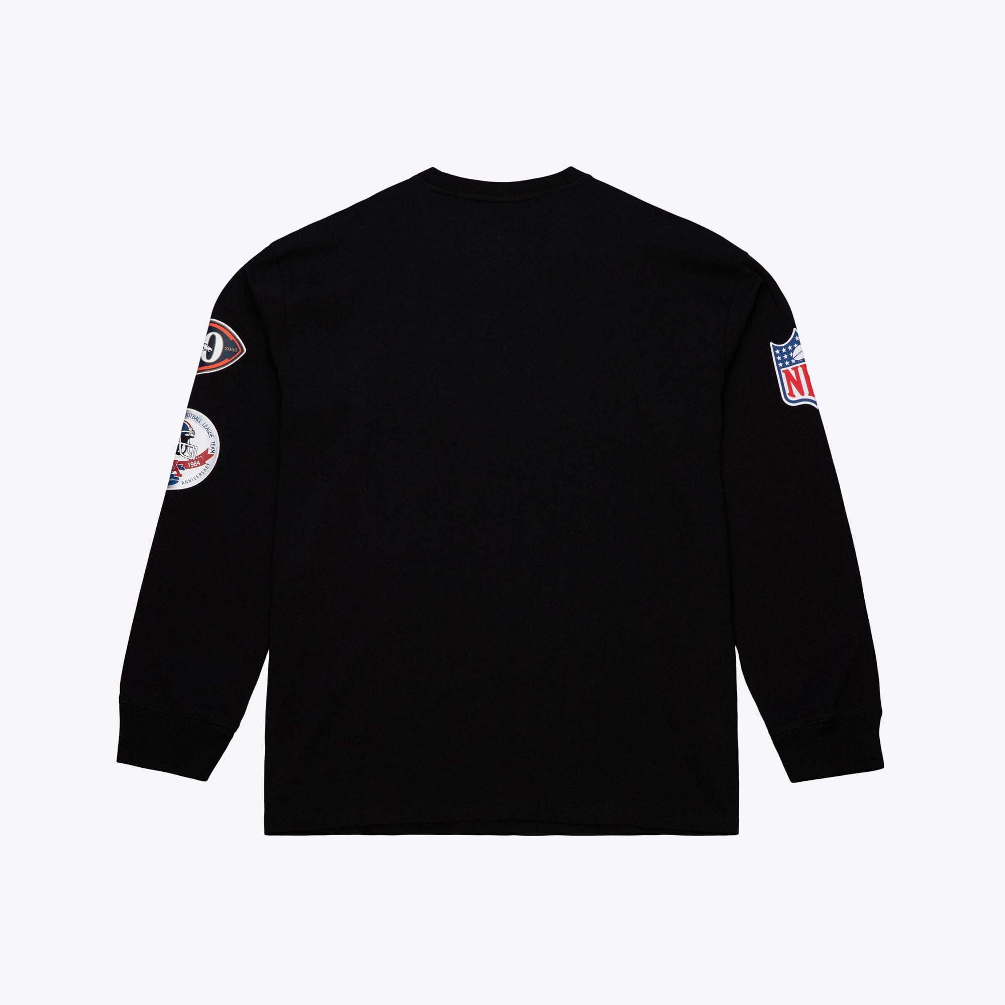 T-shirt à manches longues Mitchell & Ness noir pour homme, Denver Broncos, grandes tailles, camp d'entraînement