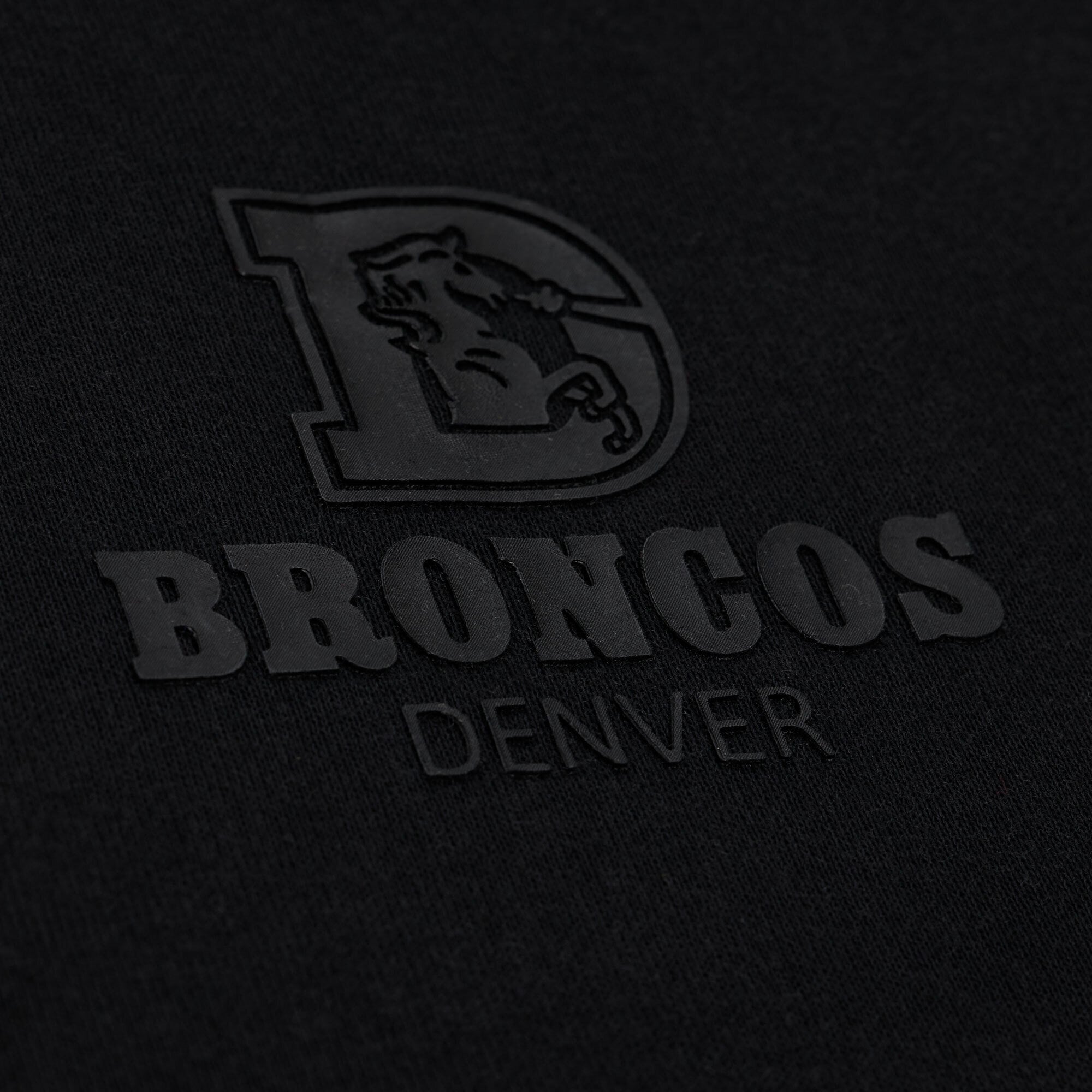 Men's Mitchell & Ness Black Denver Broncos Core Essentials Micro Logo Fleece Sweatshirt