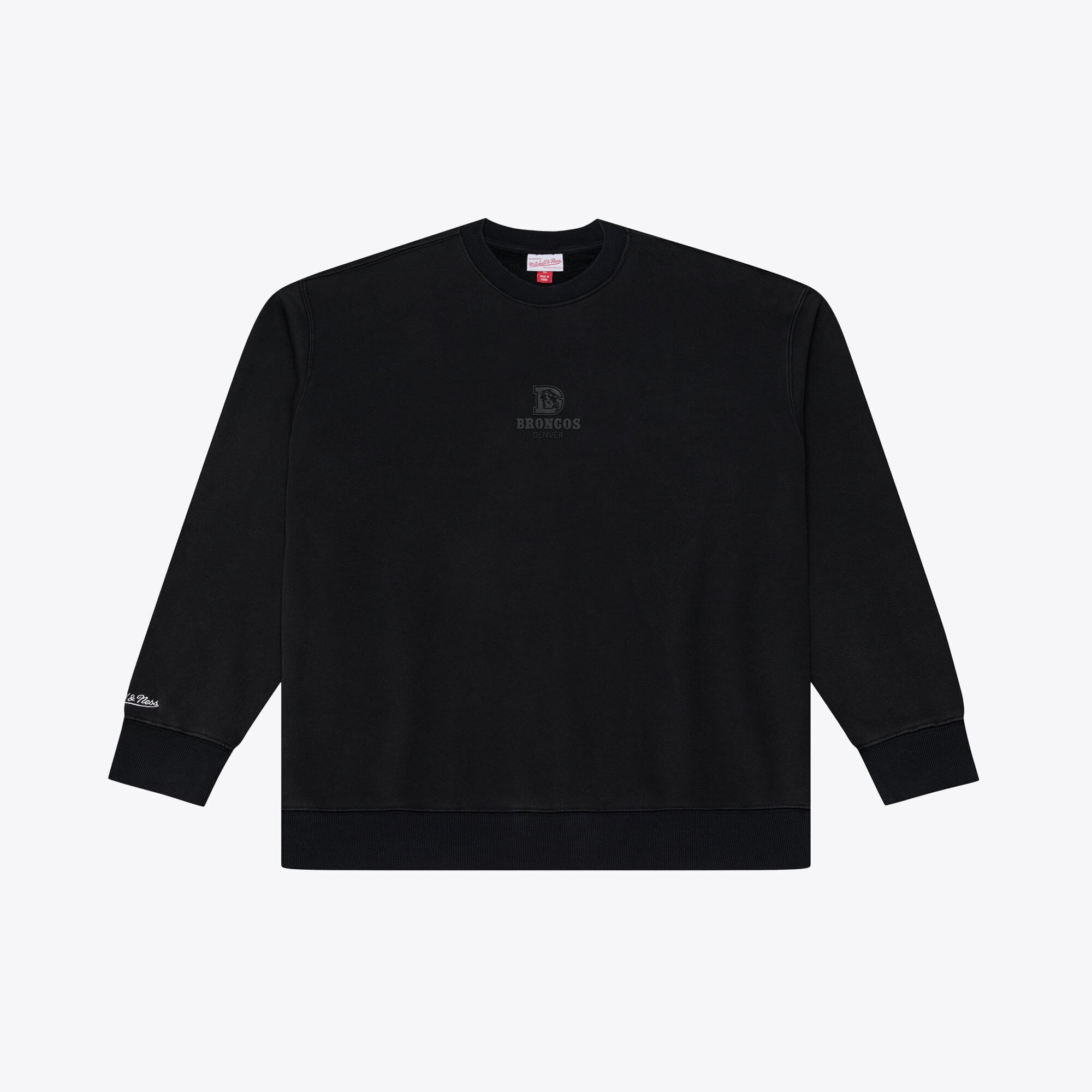 Sweat-shirt en polaire Mitchell & Ness Core Essentials Micro Logo Noir Denver Broncos pour homme