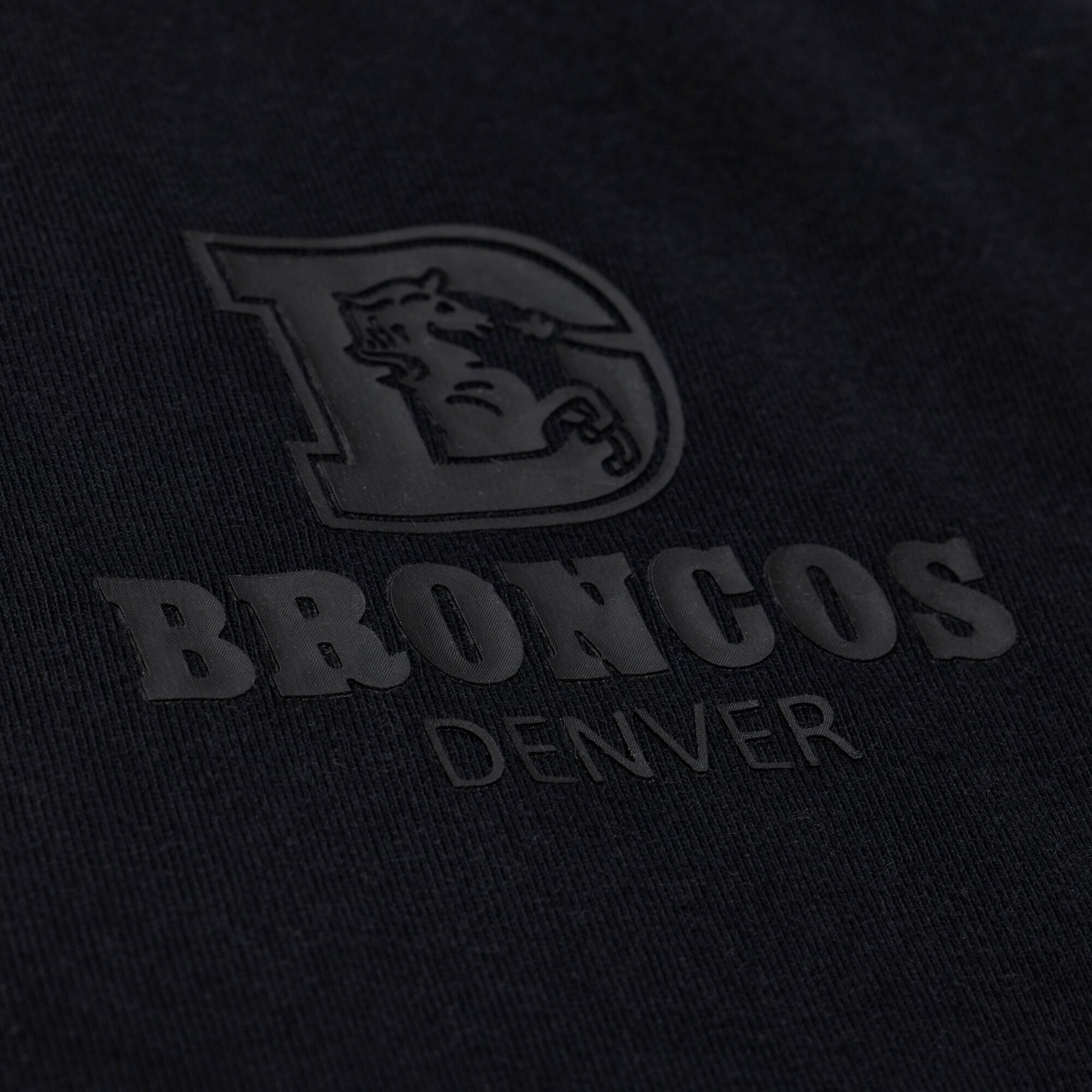 Men's Mitchell & Ness Black Denver Broncos Core Essentials Micro Logo T-Shirt