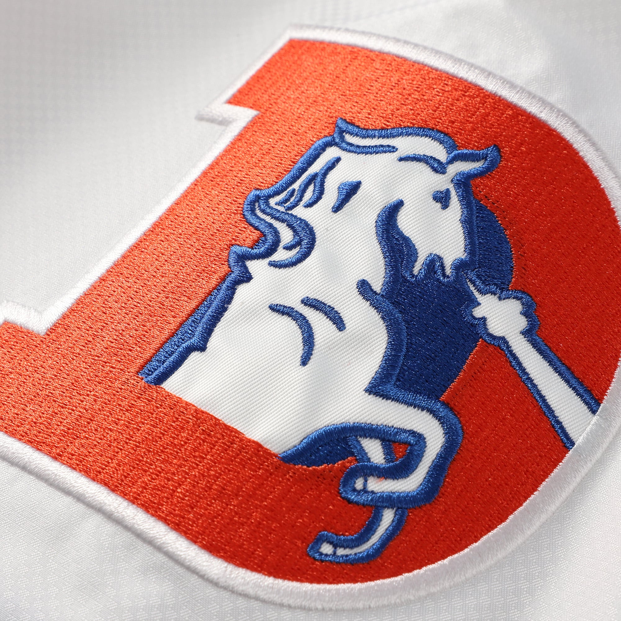 Men's Mitchell & Ness Royal Denver Broncos Head Coach Anorak Quarter-Zip Windbreaker Jacket