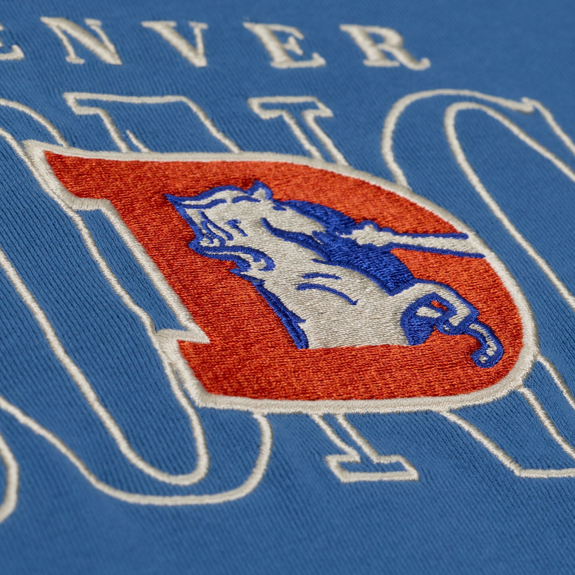 Sweat-shirt polaire surdimensionné Mitchell & Ness Royal Denver Broncos pour homme