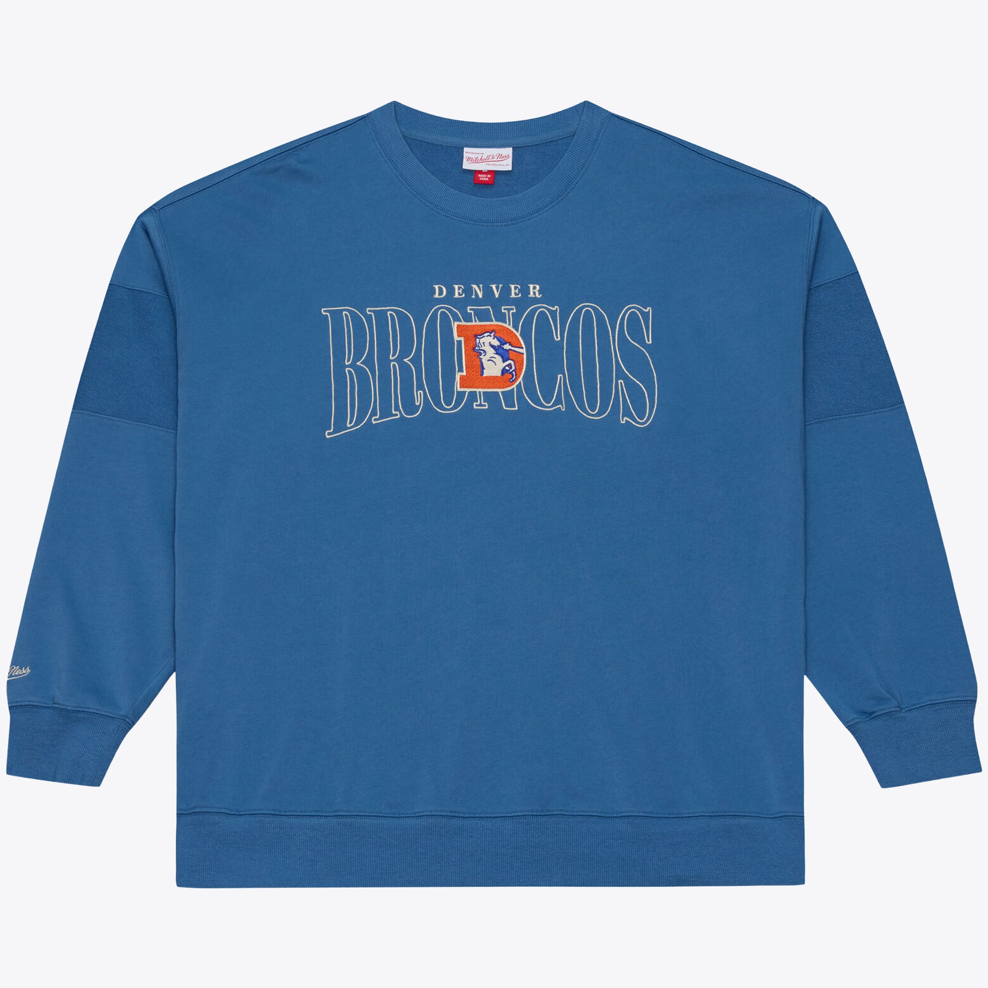 Sweat-shirt polaire surdimensionné Mitchell & Ness Royal Denver Broncos pour homme