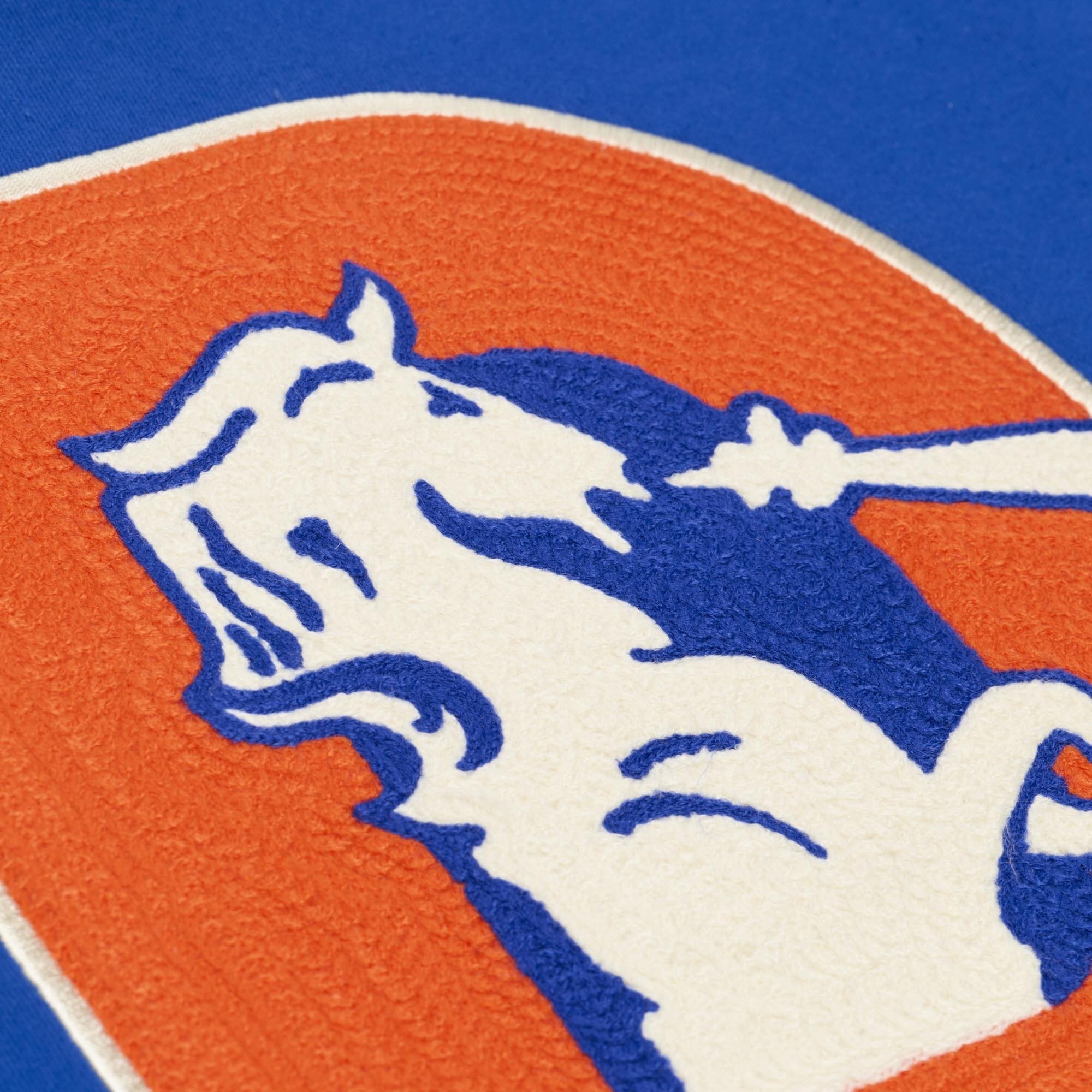 Sweat à capuche en polaire épaisse Mitchell & Ness Royal Denver Broncos Premium Essentials pour homme