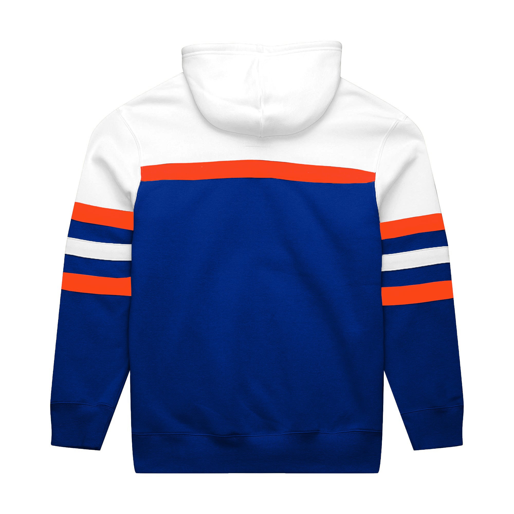 Men's Mitchell & Ness White/Royal Denver Broncos Big Tall Head Coach Hoodie