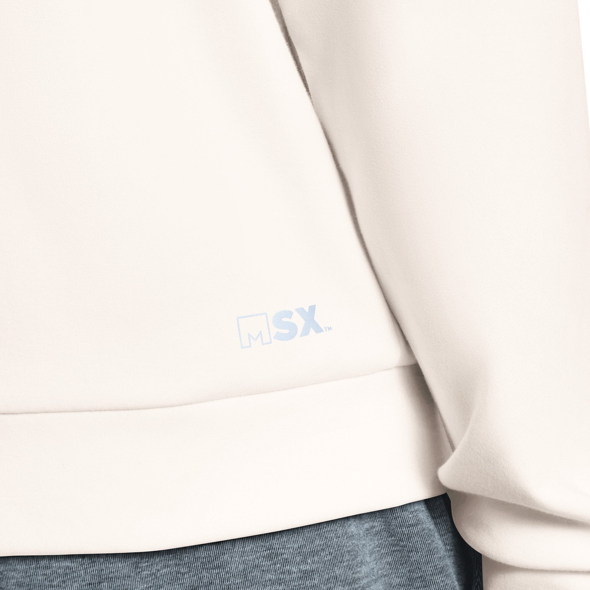 Men's MSX by Michael Strahan Cream Denver Broncos Competition Full-Zip Tri-Blend Hoodie