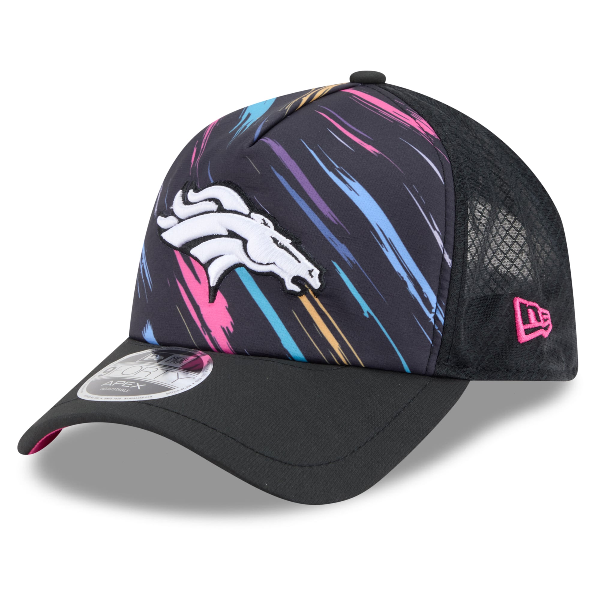 Men's New Era Black Denver Broncos 2026 NFL Crucial Catch 9FORTY Apex Adjustable Hat