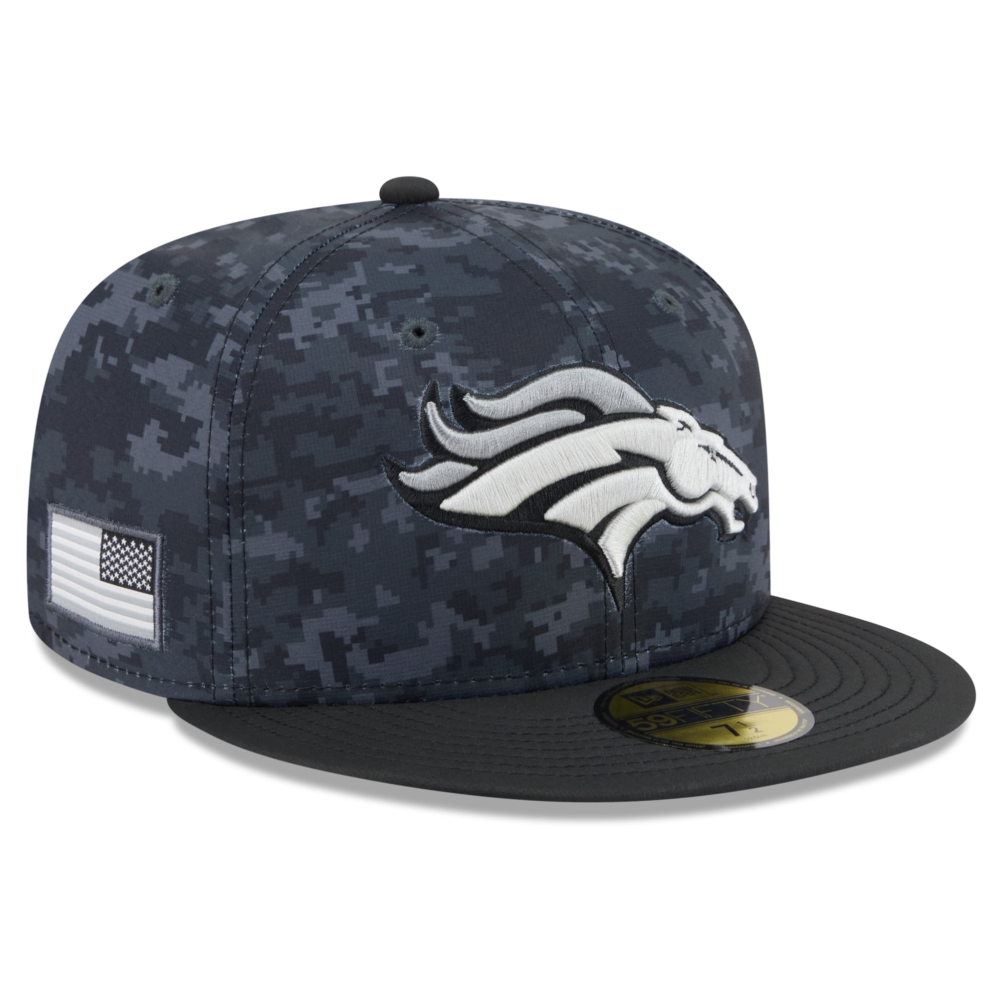 Men's New Era Black Denver Broncos 2026 Salute To Service 59FIFTY Fitted Hat