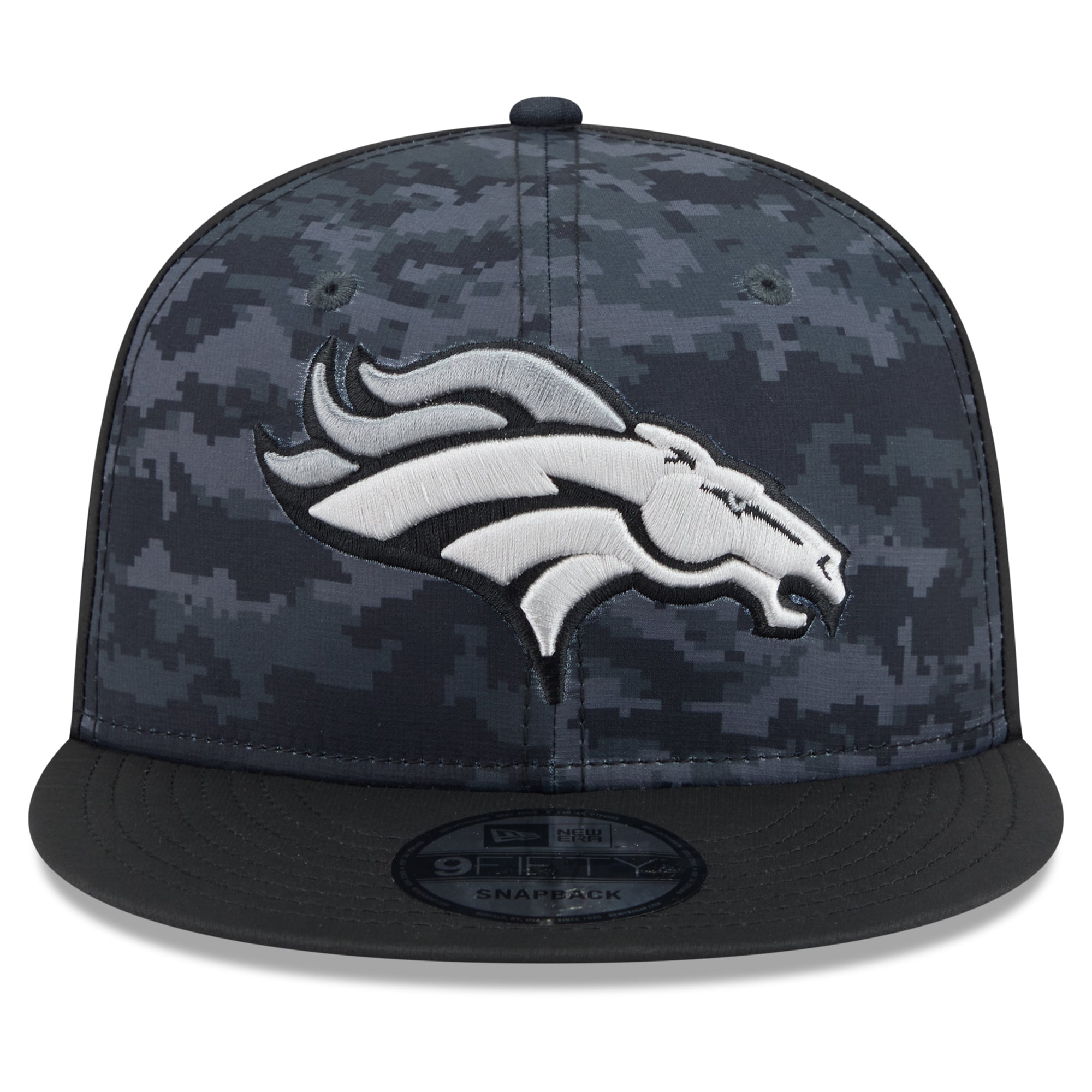 Casquette snapback New Era noire Denver Broncos 2026 Salute To Service 9FIFTY pour homme