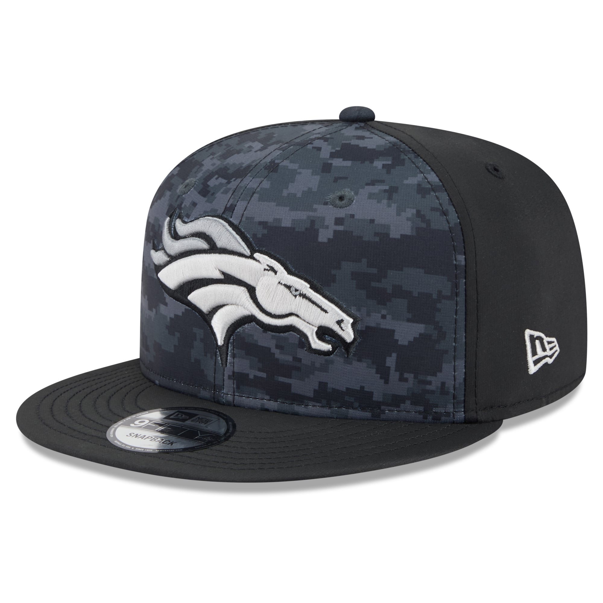 Casquette snapback New Era noire Denver Broncos 2026 Salute To Service 9FIFTY pour homme