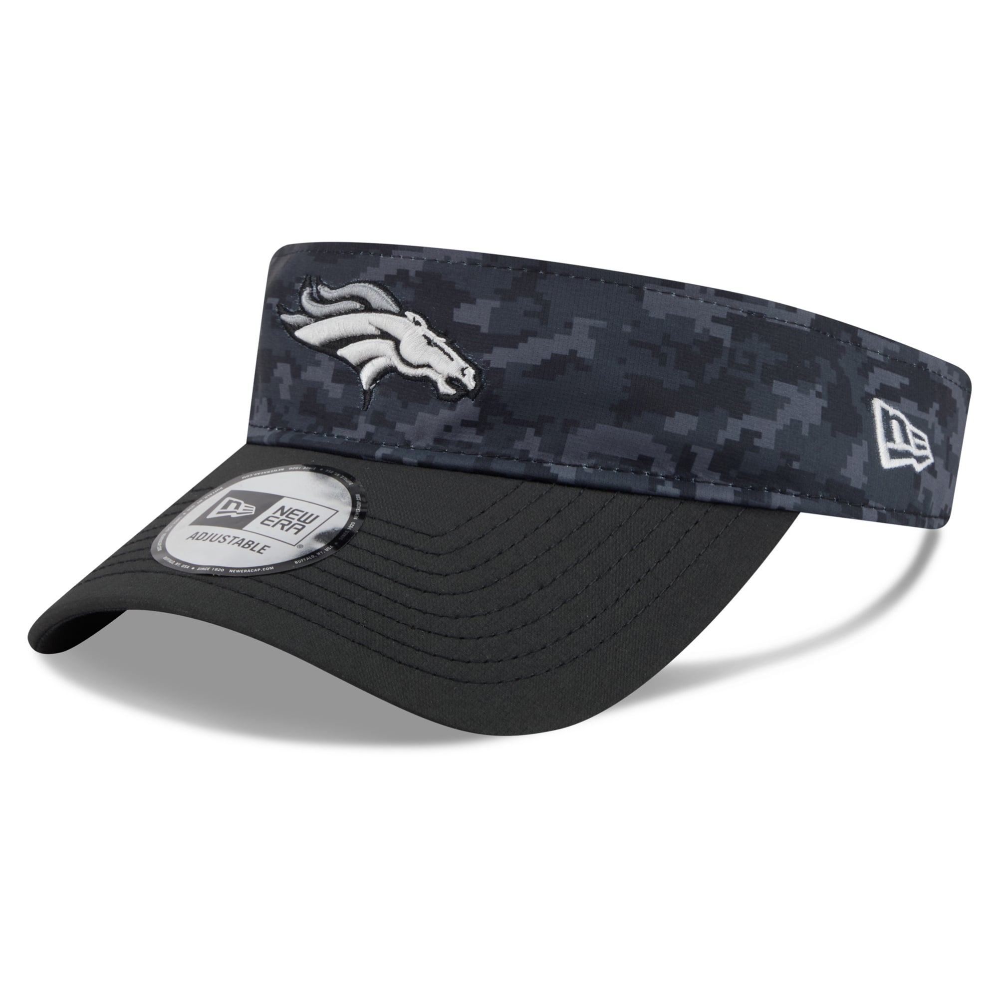 Casquette New Era noire pour homme Denver Broncos 2026 Salute To Service, visière ajustable