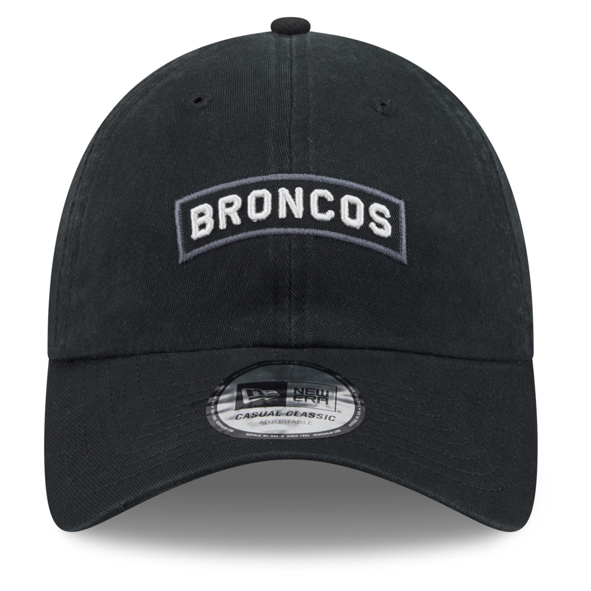 Casquette New Era noire pour homme Denver Broncos 2026 Salute To Service, style classique décontracté et ajustable