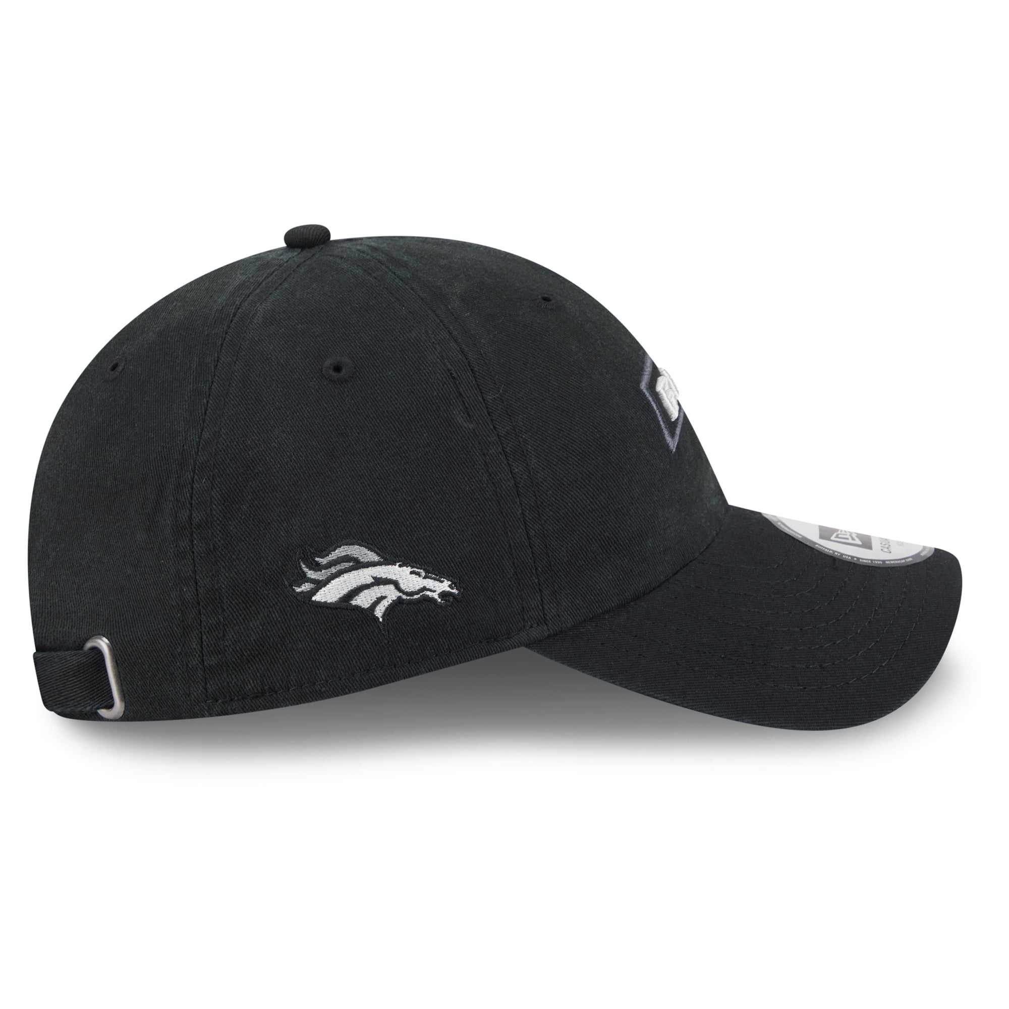 Casquette New Era noire pour homme Denver Broncos 2026 Salute To Service, style classique décontracté et ajustable