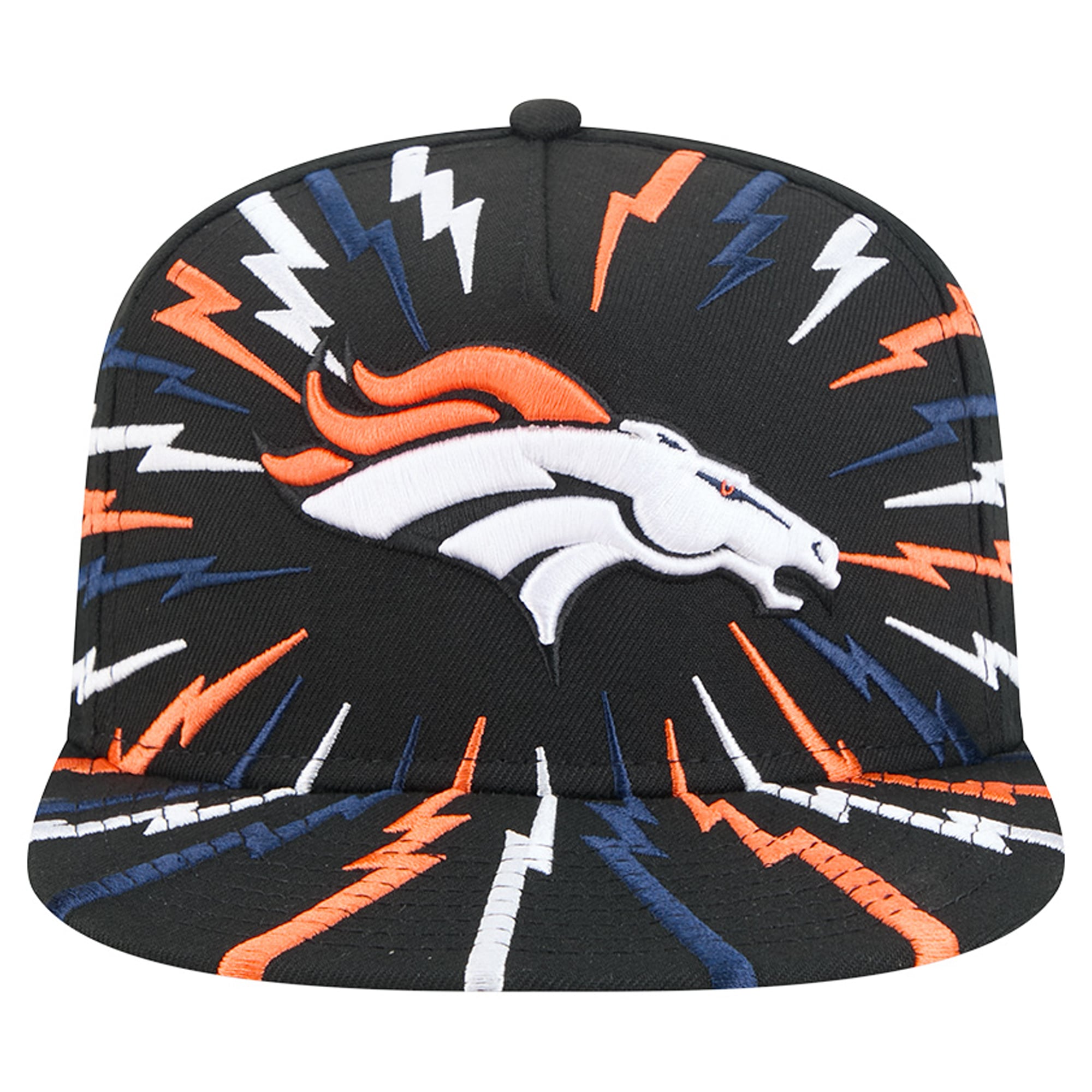Men's New Era Black Denver Broncos Bolt A-Frame 9FIFTY Snapback Hat