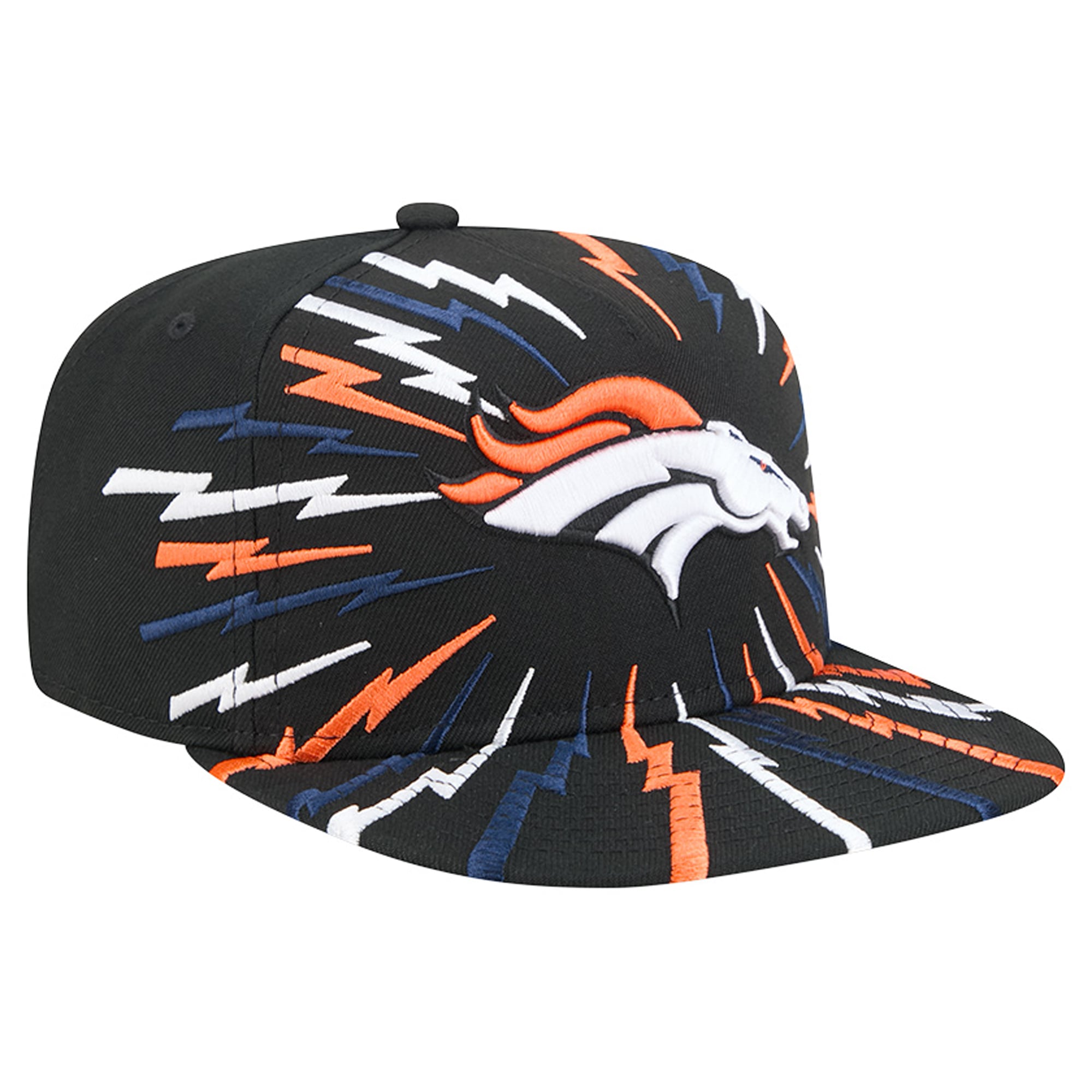 Men's New Era Black Denver Broncos Bolt A-Frame 9FIFTY Snapback Hat