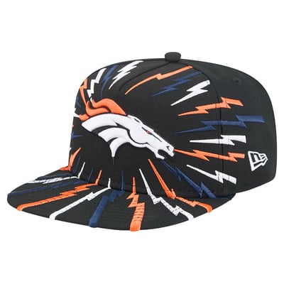 Denver Broncos New Era Bolt A-Frame 9FIFTY Snapback Hat - Black