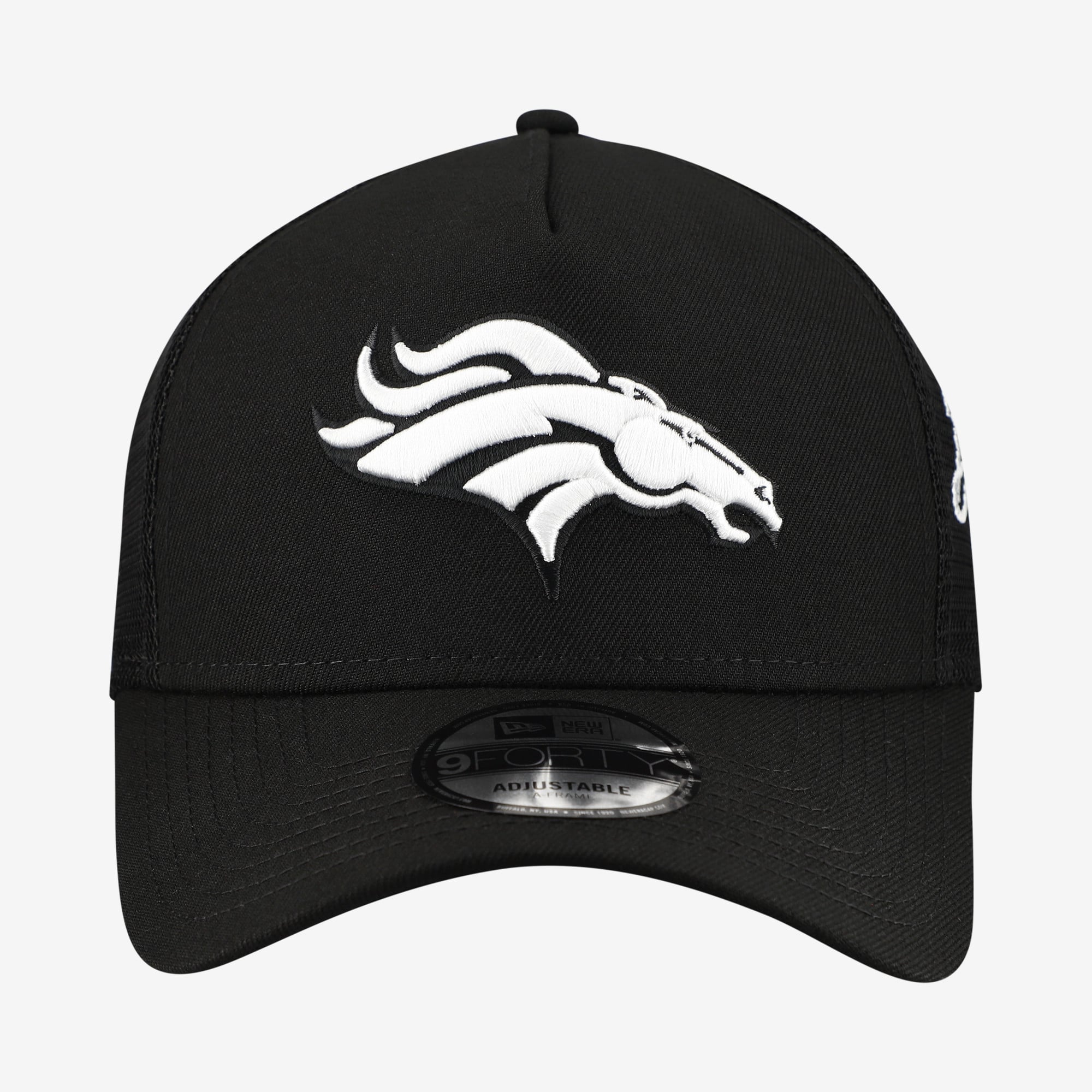 Men's New Era Black Denver Broncos City Script 9FORTY A-Frame Adjustable Hat