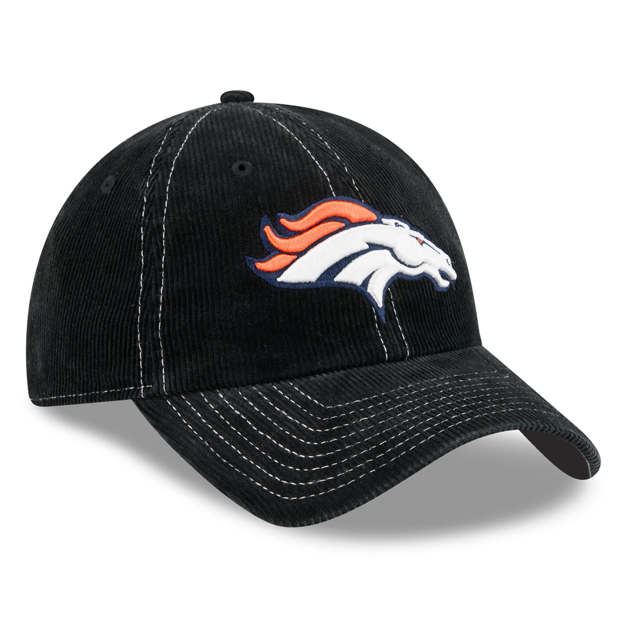 Men's New Era Black Denver Broncos Corduroy Casual Classic Adjustable Hat