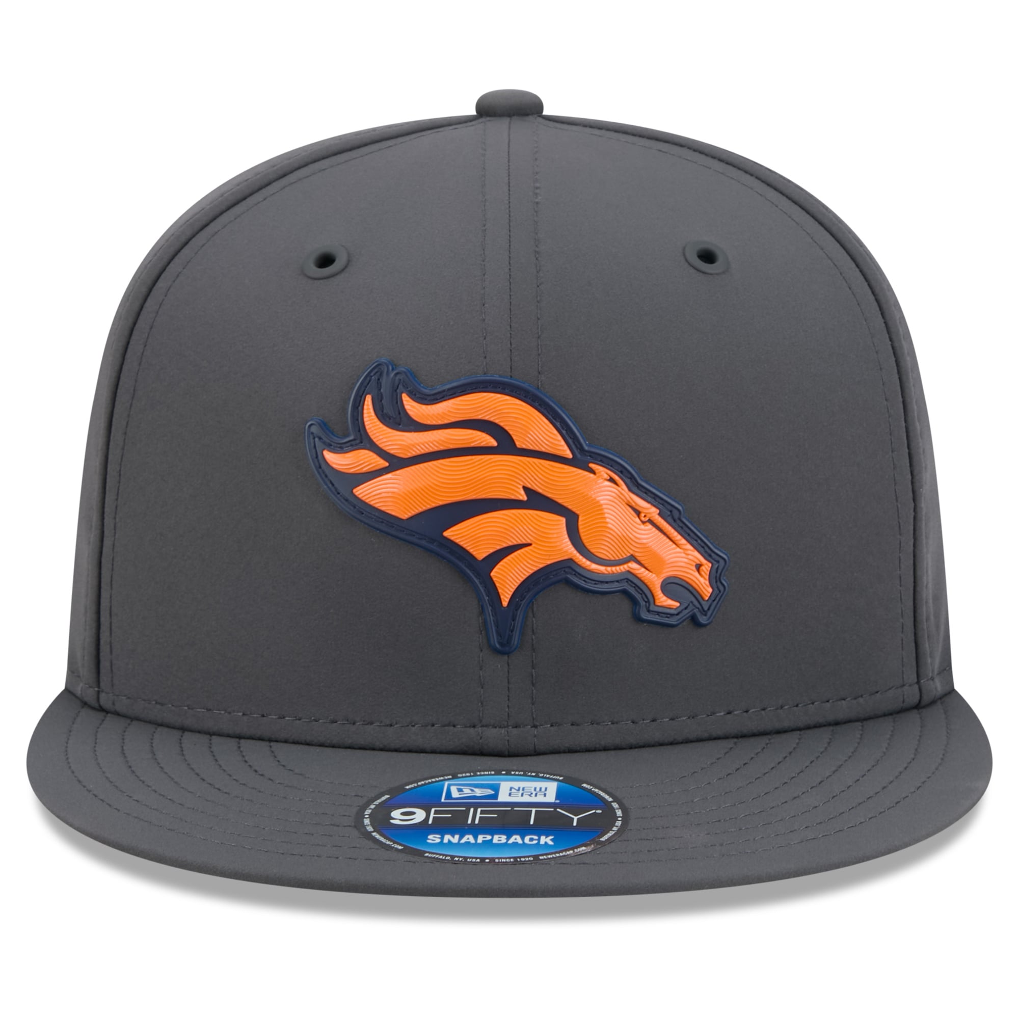 Casquette snapback New Era 9FIFTY pour homme, couleur anthracite, Denver Broncos, collection 2026, idéale pour les temps froids.