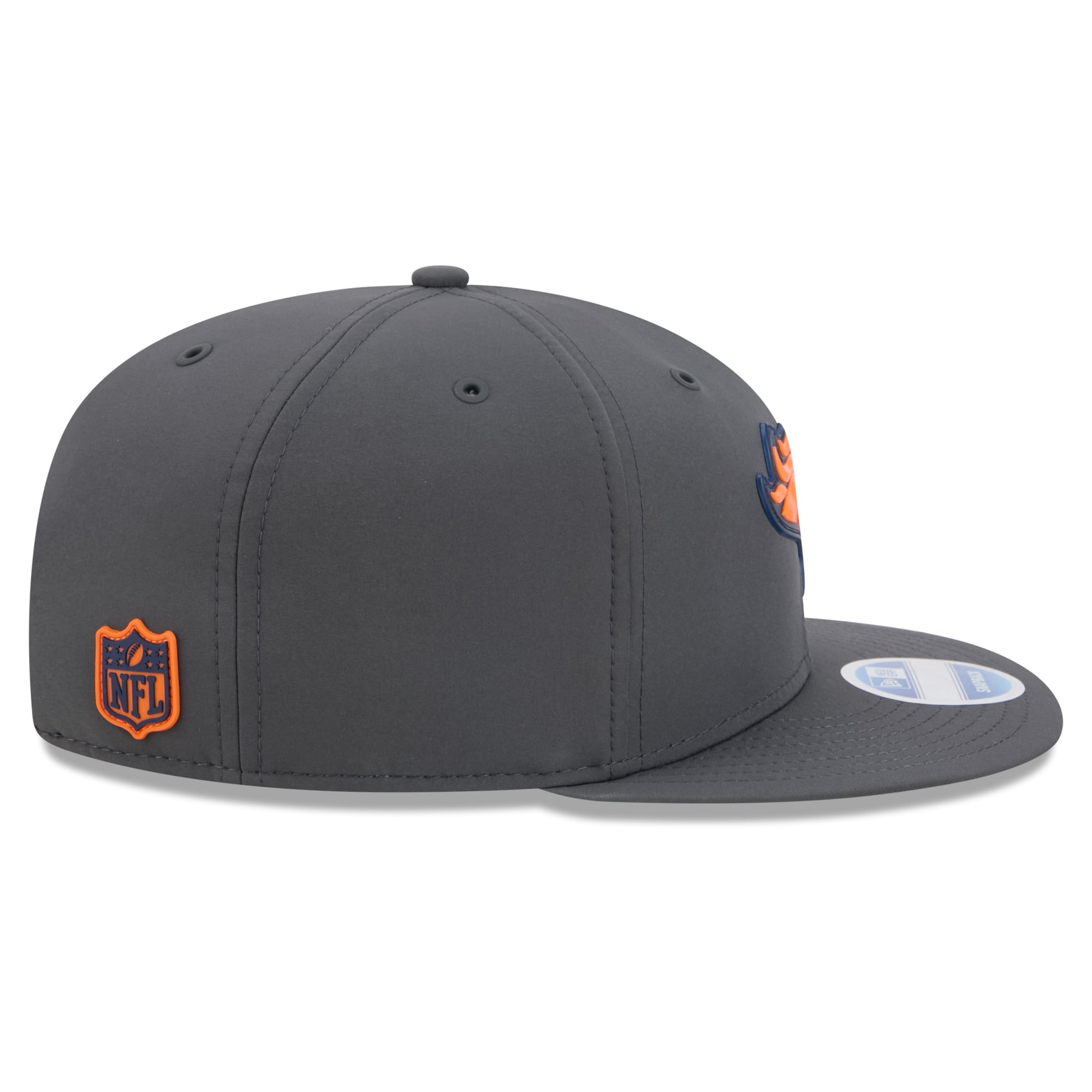 Casquette snapback New Era 9FIFTY pour homme, couleur anthracite, Denver Broncos, collection 2026, idéale pour les temps froids.