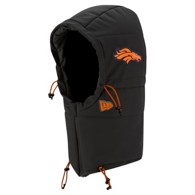 Denver Broncos New Era 2026 Sideline Cold Weather  Adjustable Quilted Hood - Charcoal