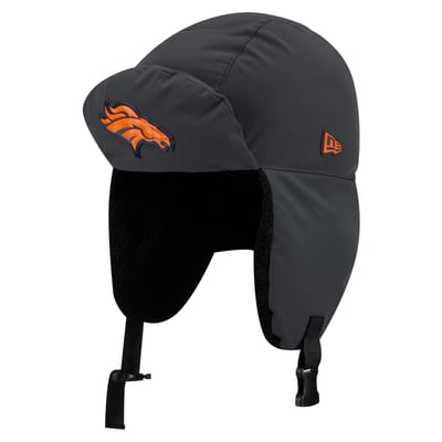 Denver Broncos New Era 2026 Sideline Cold Weather  Trapper Hat - Charcoal